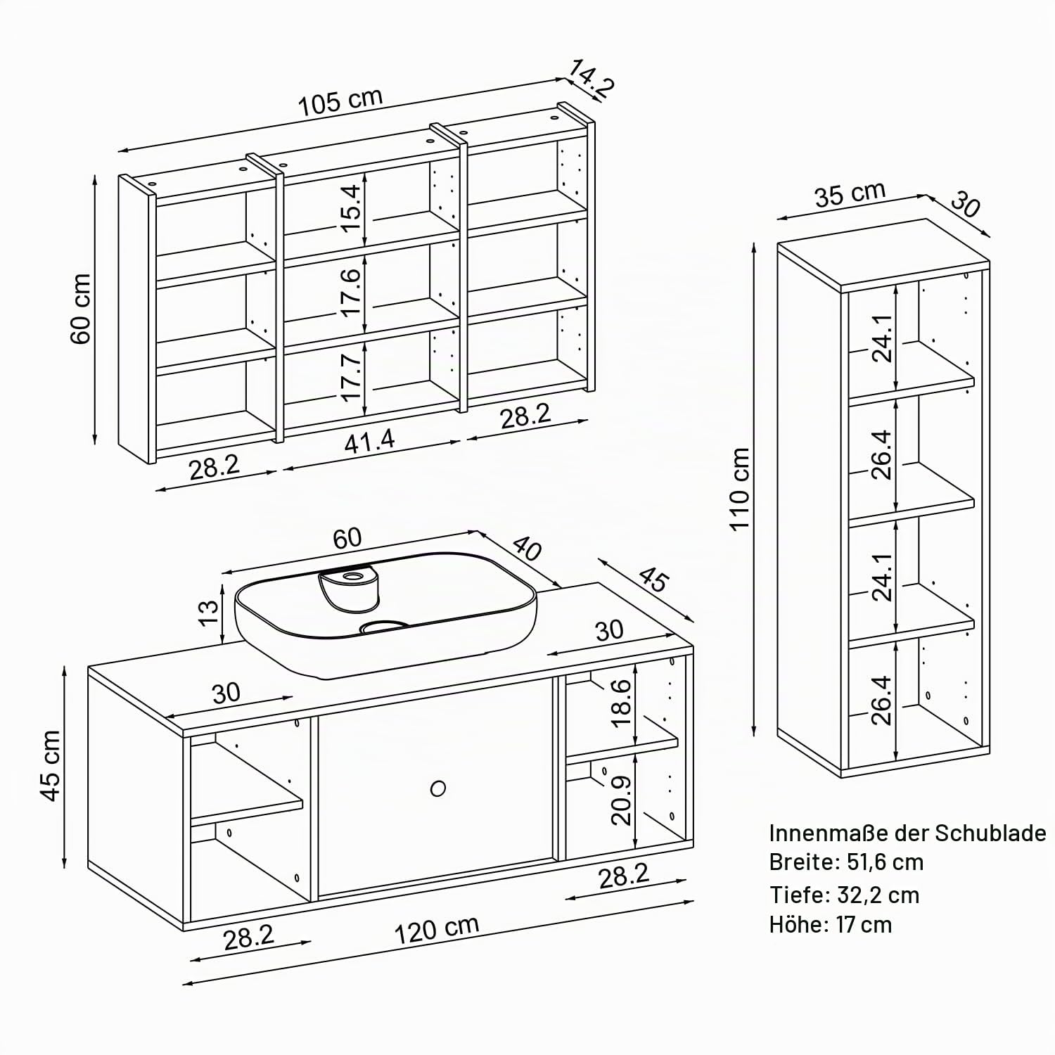 roomart-gusto-badezimmerm-bel-set-120-cm-4-teilig-mit-keramik-waschbecken-eiche image 2