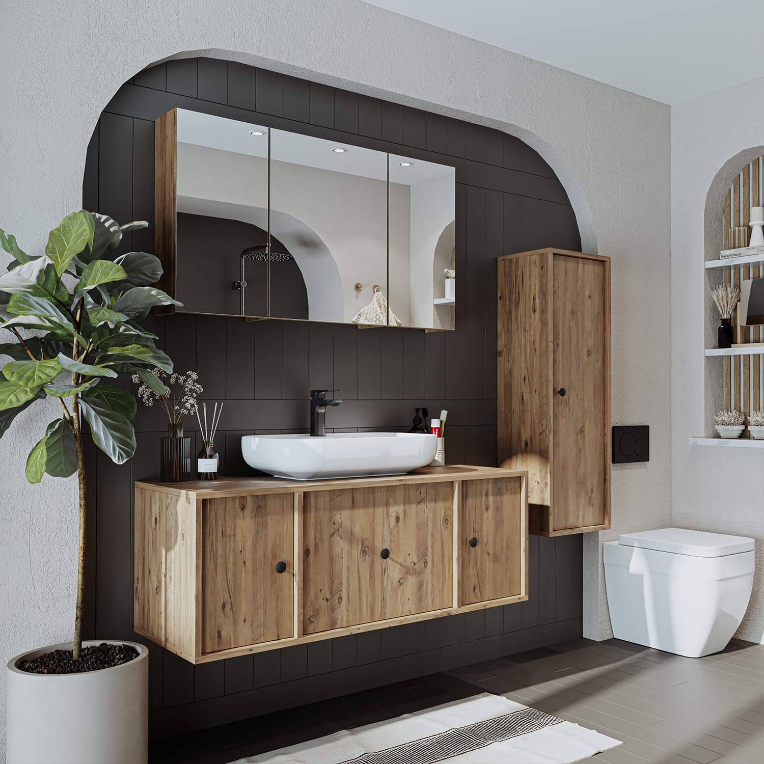 roomart-gusto-badezimmerm-bel-set-120-cm-4-teilig-mit-keramik-waschbecken-eiche image 4