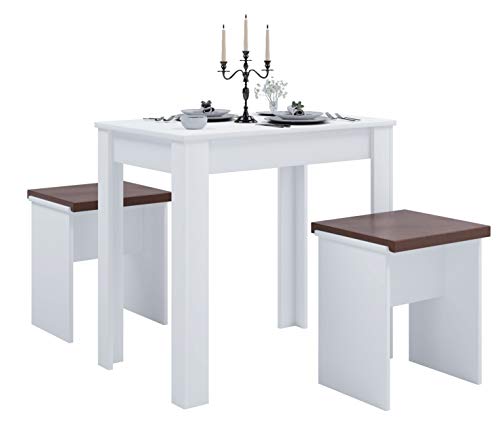 vcm-esal-l-essgruppe-k-chentisch-set-aus-holz-mit-zwei-sitzb-nken-tisch-ca-75x80 image 4