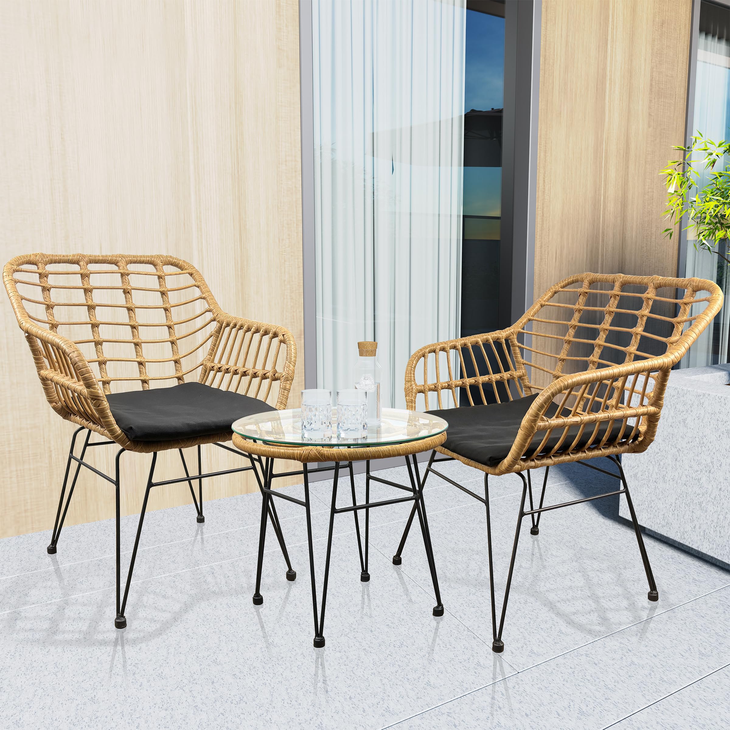 vcm-gartenm-bel-set-braun-3-teilig-2-st-hle-mit-polstern-und-runder-tisch-stahl- image 3