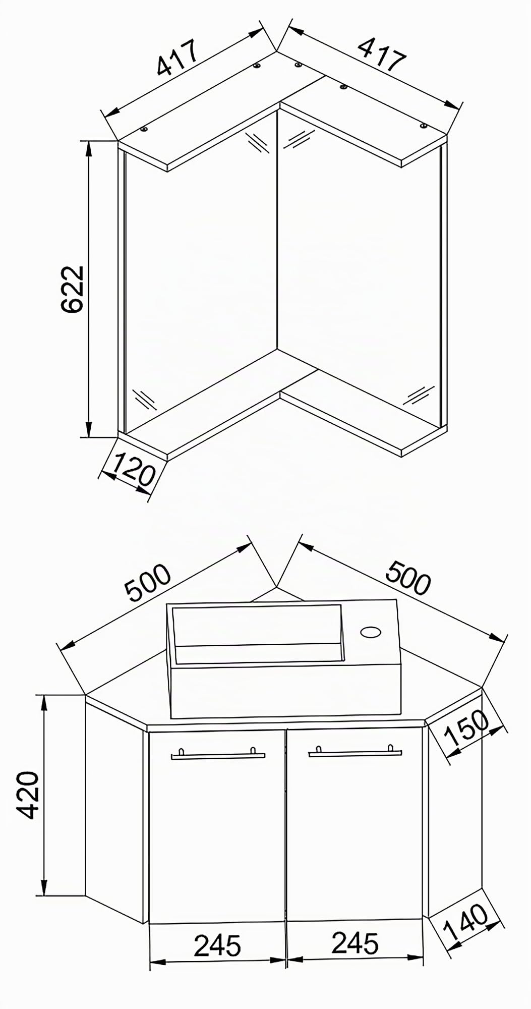 vcm-vilosa-3-teiliges-bad-set-f-r-g-ste-wc-waschtisch-unterschrank-und-waschbeck image 3