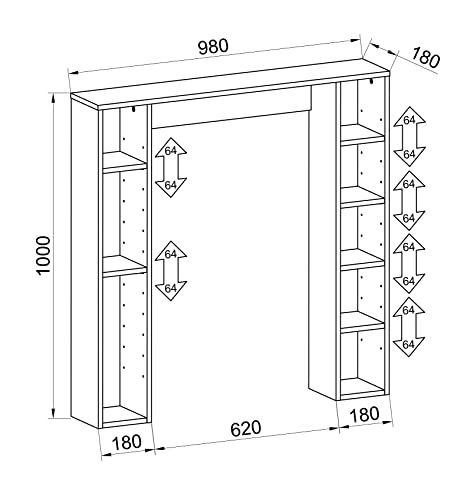 vcm-badm-bel-waschmaschinenschrank-98x18x100-cm-8-f-cher-holzwerkstoff image 7