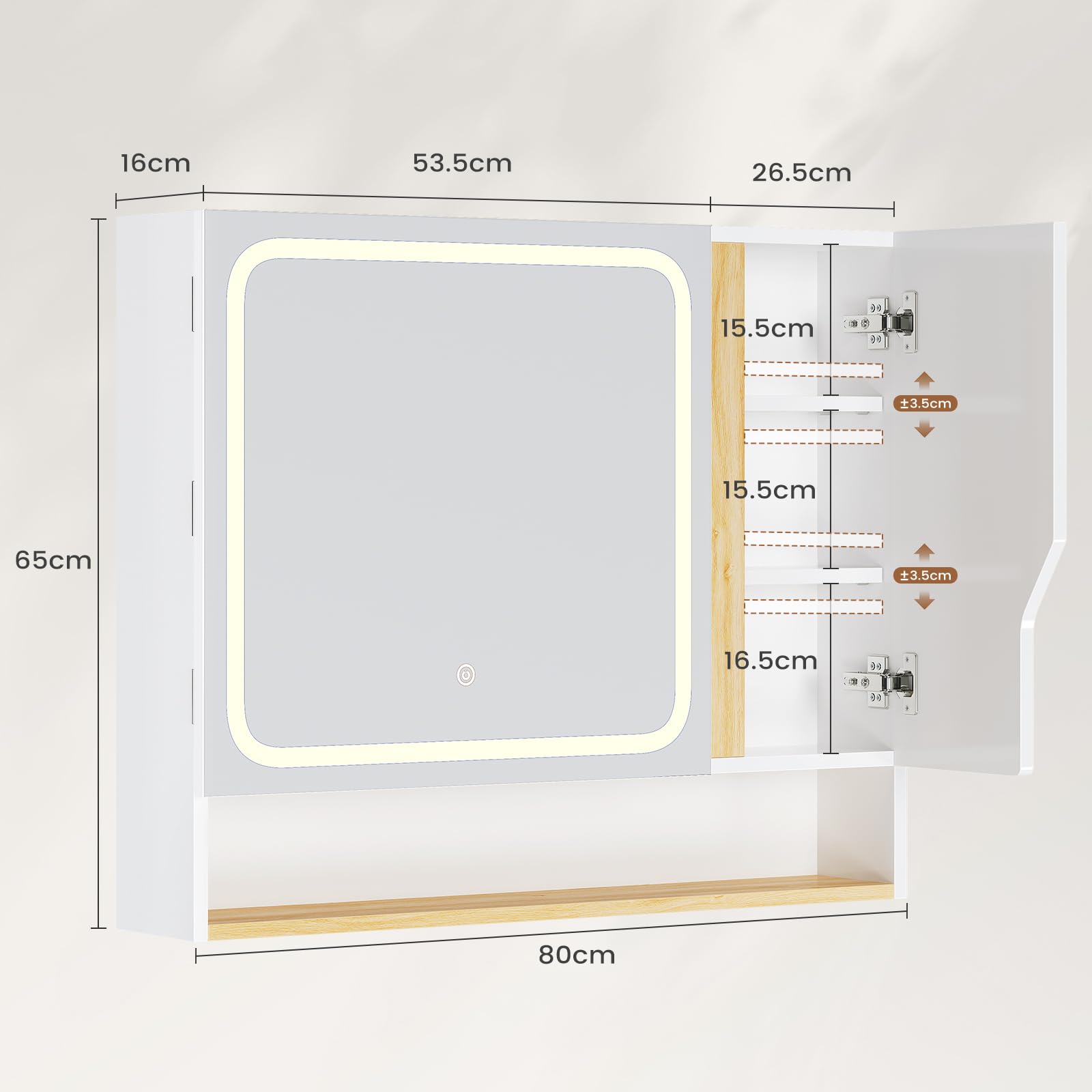 forabamb-spiegelschrank-bad-80-cm-mit-led-beleuchtung-badezimmerschrank-mit-hd-s image 3