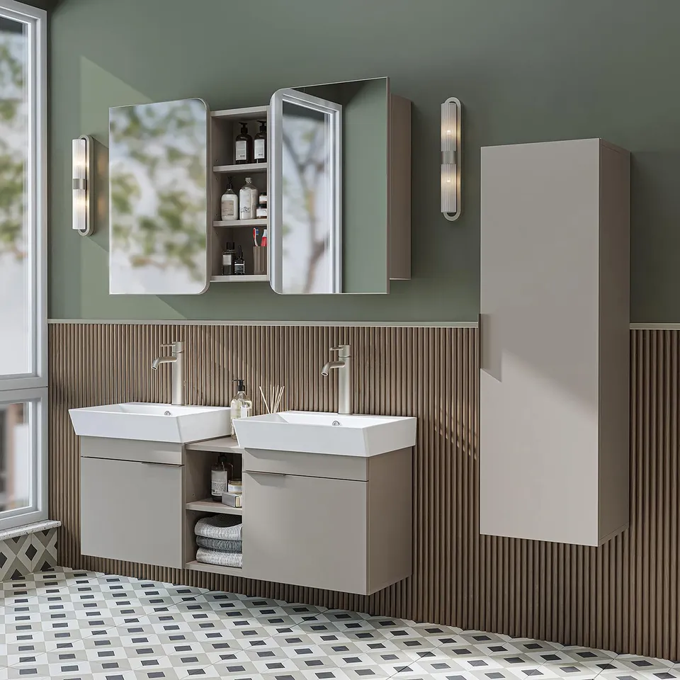 roomart-badm-bel-set-lycia-120-cm-4-teilig-beige-mit-keramik-waschbecken-spiegel image 1