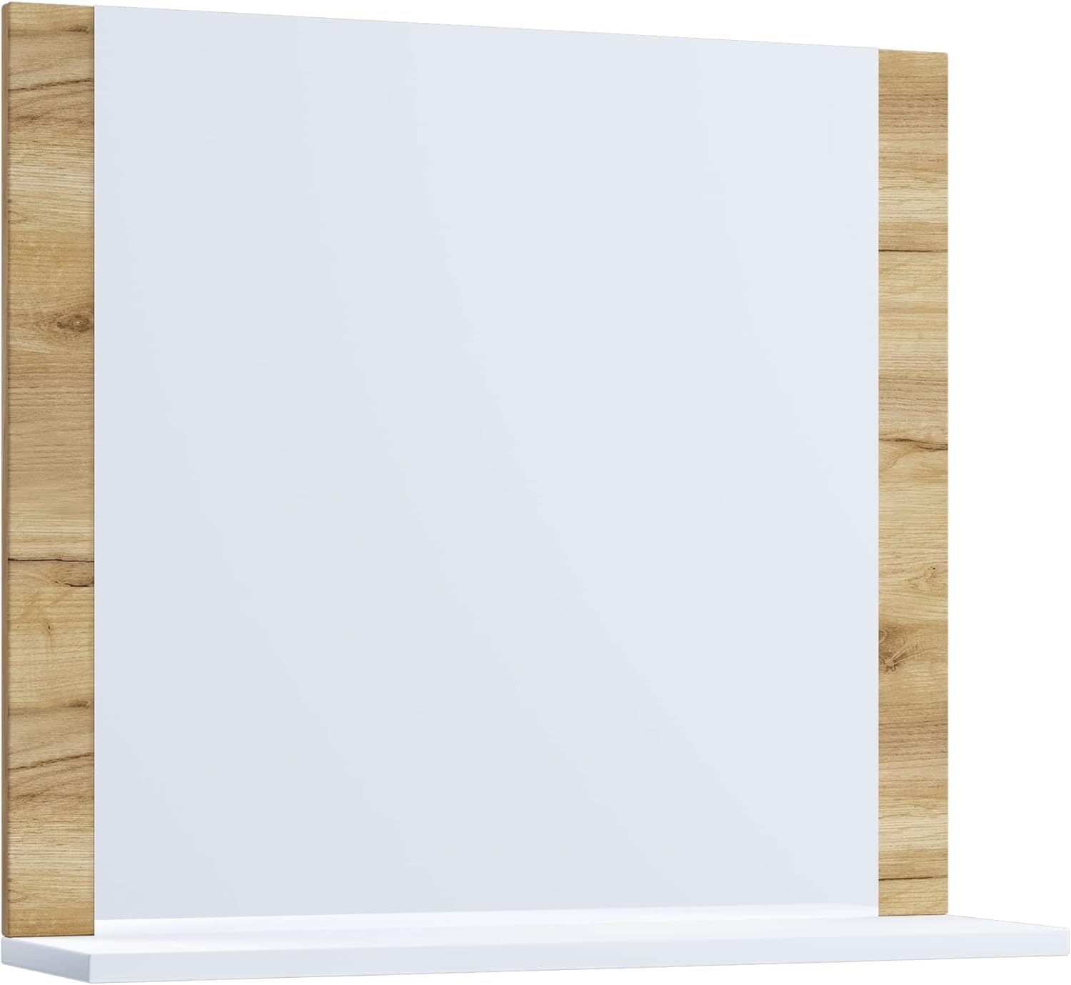vcm-badspiegel-lendas-honig-eiche-rahmenloser-wandspiegel-mit-ablage-55x60x17-cm image 8