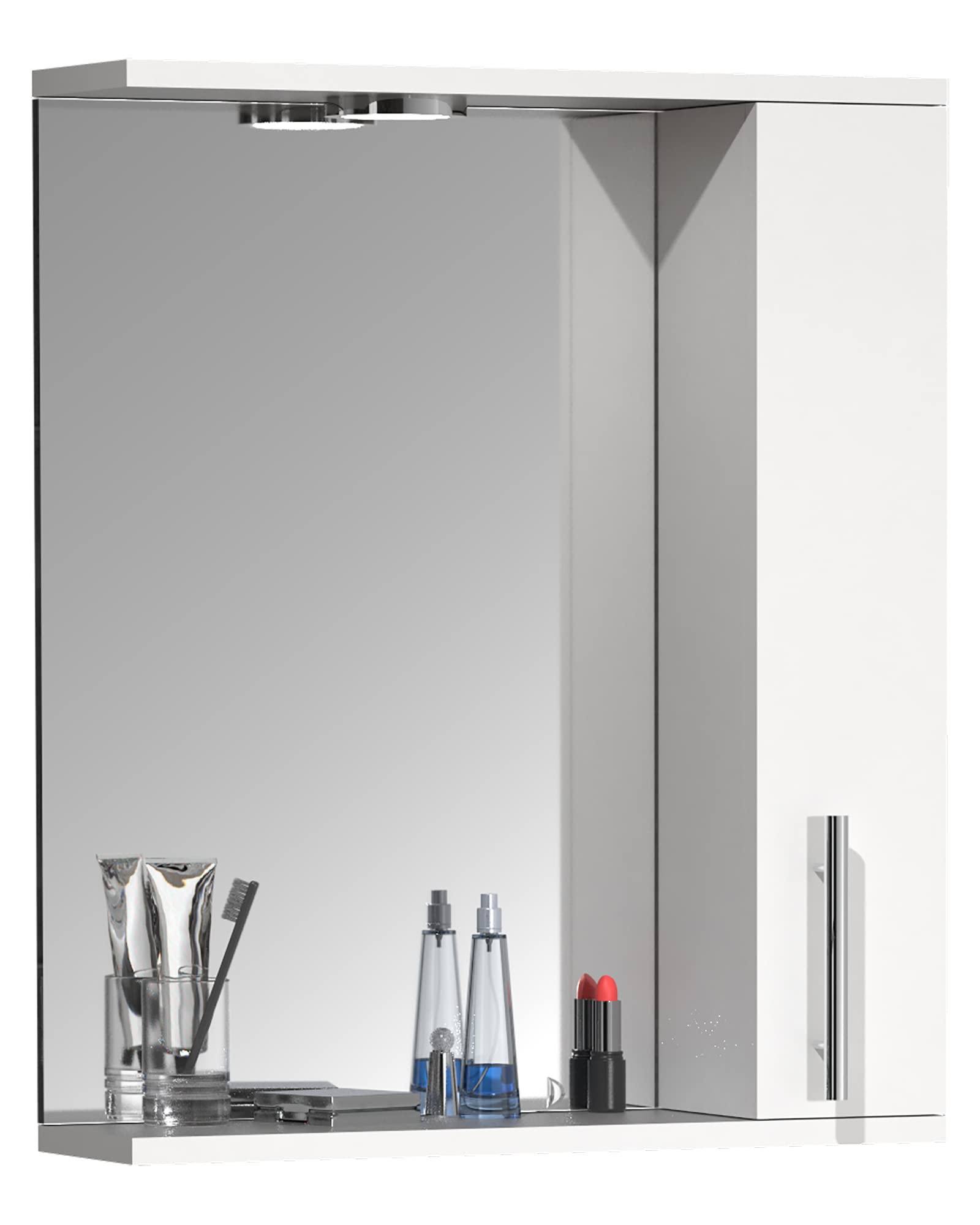 vcm-badm-bel-spiegelschrank-wei-50x14x60-cm-1-t-r-3-f-cher-badspiegelschrank image 1