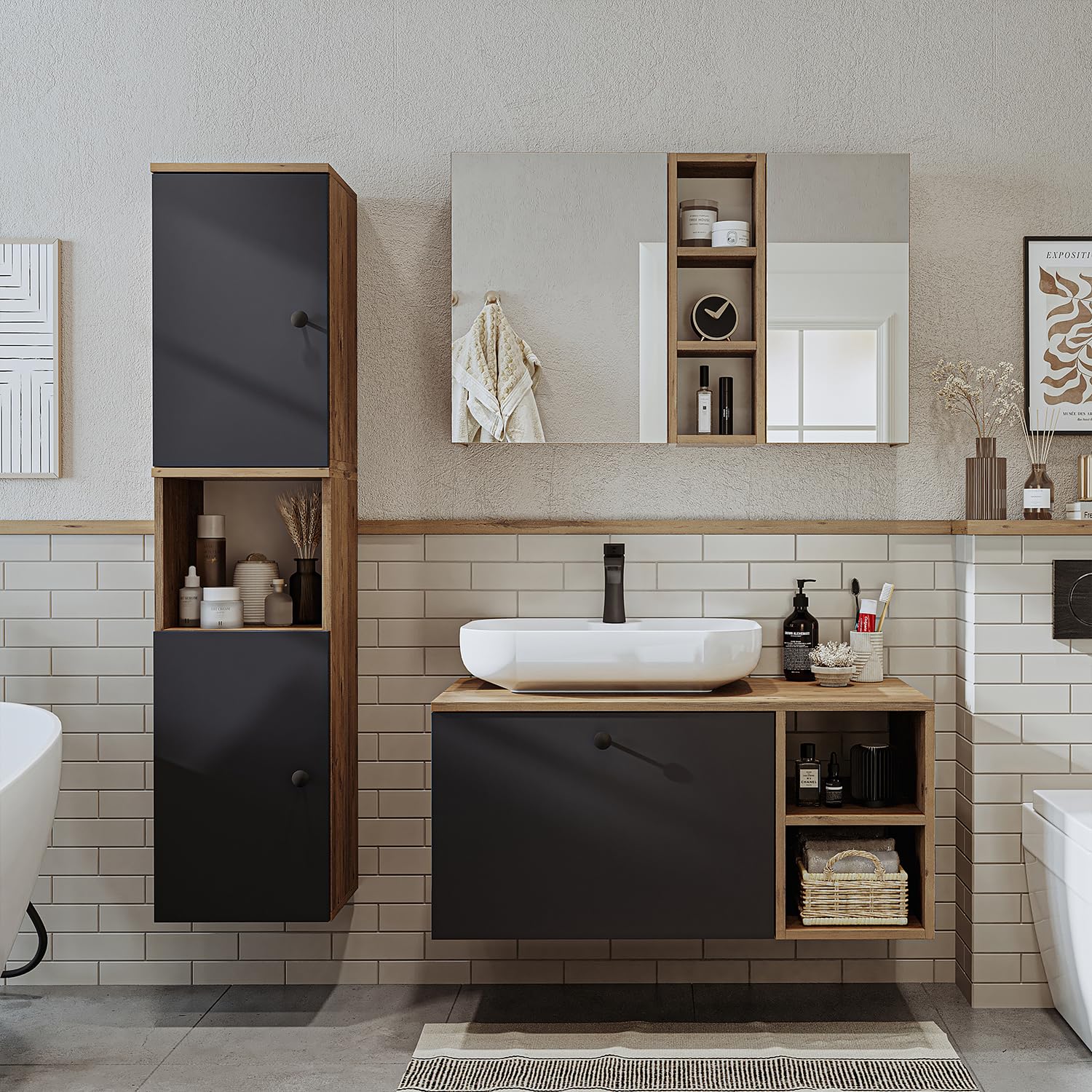 roomart-lotus-ii-badezimmerm-bel-set-95-cm-4-teilig-mit-keramik-waschbecken-spie image 1