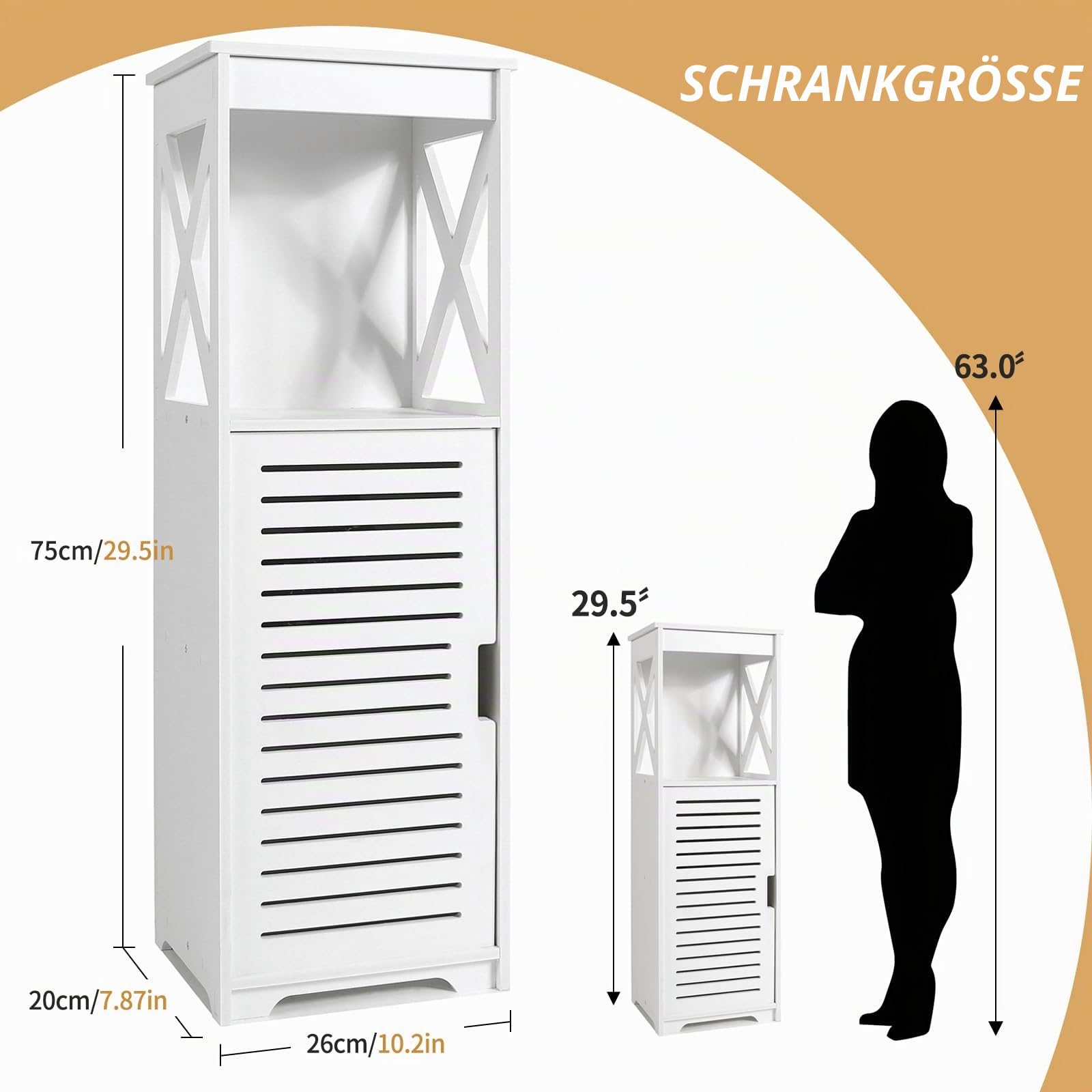 oudie-badezimmerschrank-schmal-pvc-rollladent-ren-3-f-cher-wei image 3