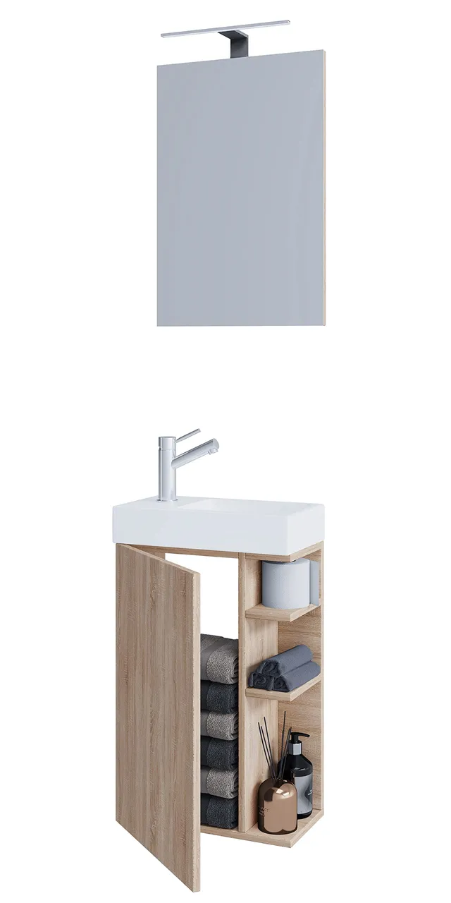 vcm-badm-bel-vilosa-waschtisch-sonoma-eiche-40x129-cm-1-t-r-4-f-cher-mit-staurau image 1