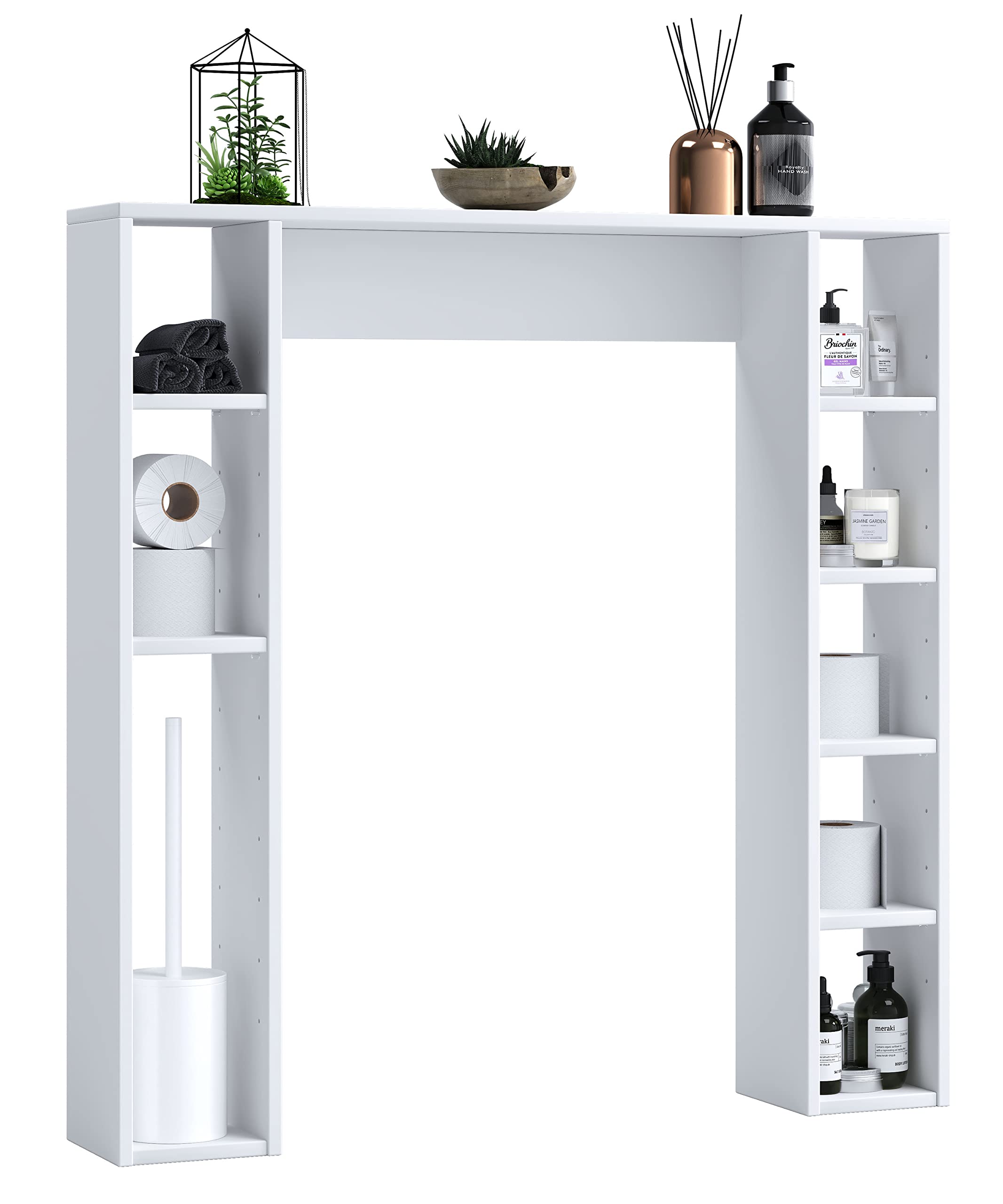 vcm-badm-bel-waschmaschinenschrank-98x18x100-cm-8-f-cher-holzwerkstoff image 1