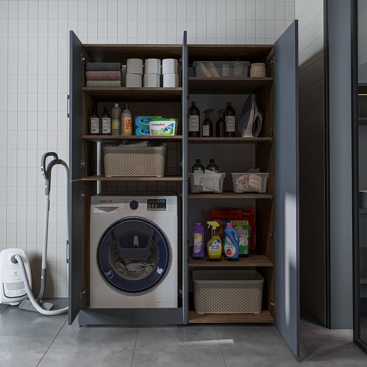 roomart-waschmaschinenschrank-dora-ii-130-cm-breit-anthrazit-eiche-ohne-aufsatzs image 6