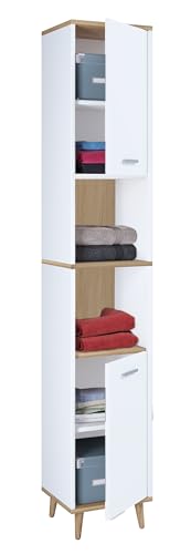 vcm-cosila-badm-bel-hochschrank-wei-honig-eiche-32x28x181-cm image 5