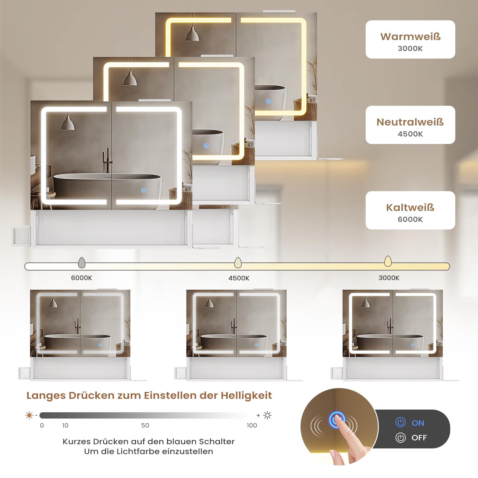forabamb-spiegelschrank-bad-mit-led-beleuchtung-steckdose-60x16x60-cm-wei image 3