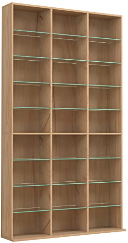 vcm-zilas-xl-cd-dvd-standregal-b-cherregal-raumteiler-glas-27-f-cher-1080-cds image 7