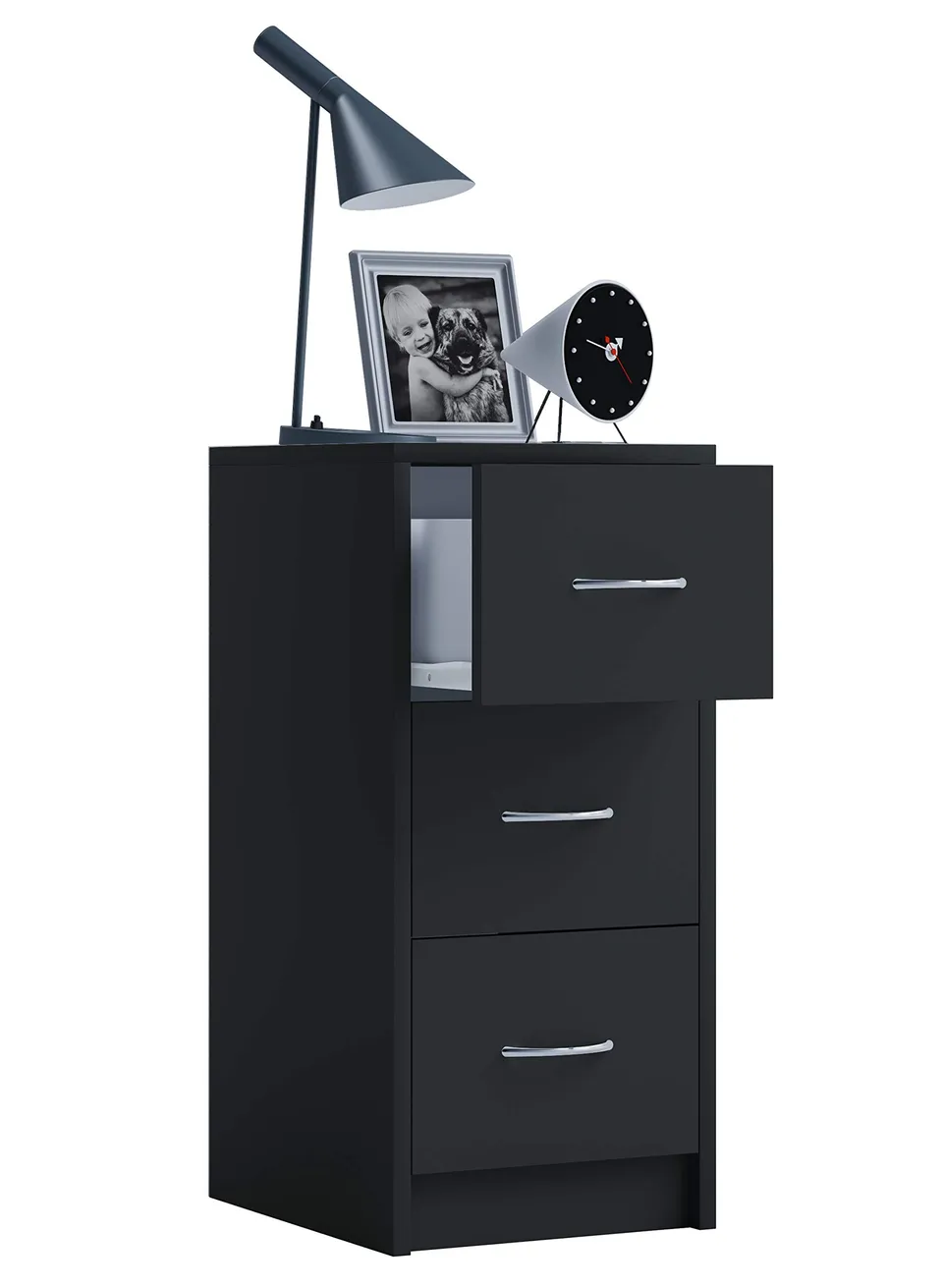vcm-nachttisch-boxal-maxi-schwarz-33x35x65-cm-nachtkommode-mit-3-schubladen-aus- image 1