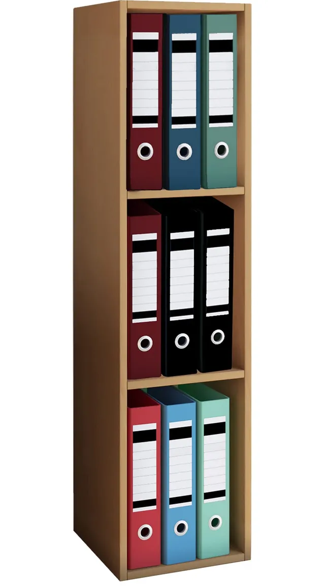 vcm-b-roregal-buche-34x30x107-cm-3-f-cher-standregal-b-cherregal-aktenregal image 1