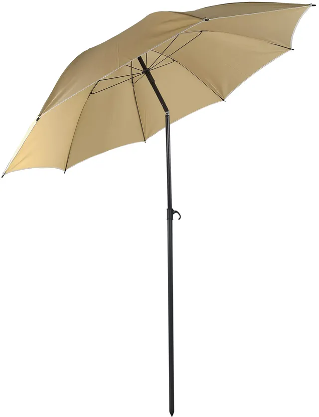 vcm-dasano-sonnenschirm-strandschirm-balkonschirm-rund-uv-schutz-160-cm-taupe image 1