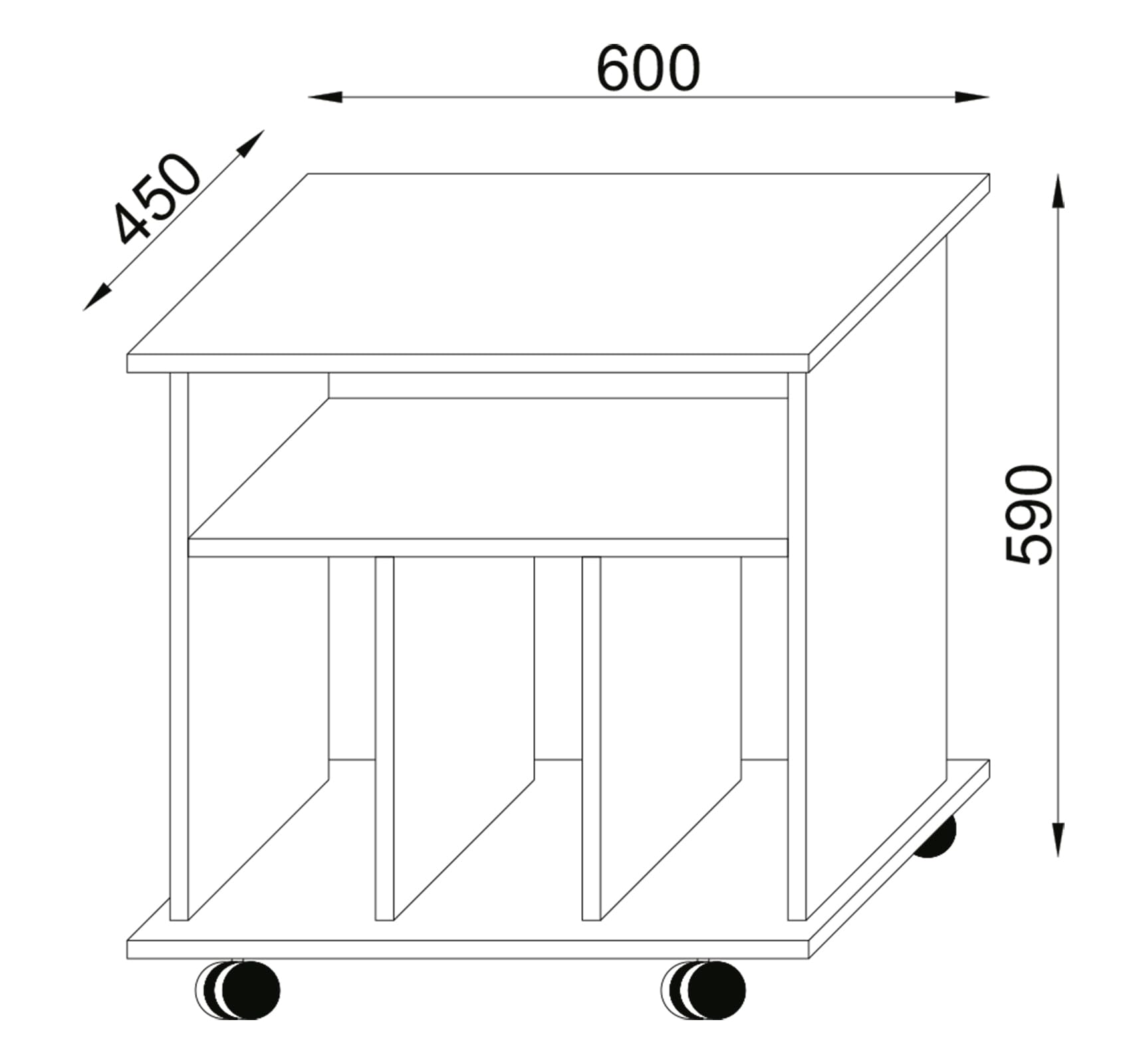 vcm-beistelltisch-buche-60x45x59-cm-mit-4-f-chern-und-rollen-holzwerkstoff-set image 3