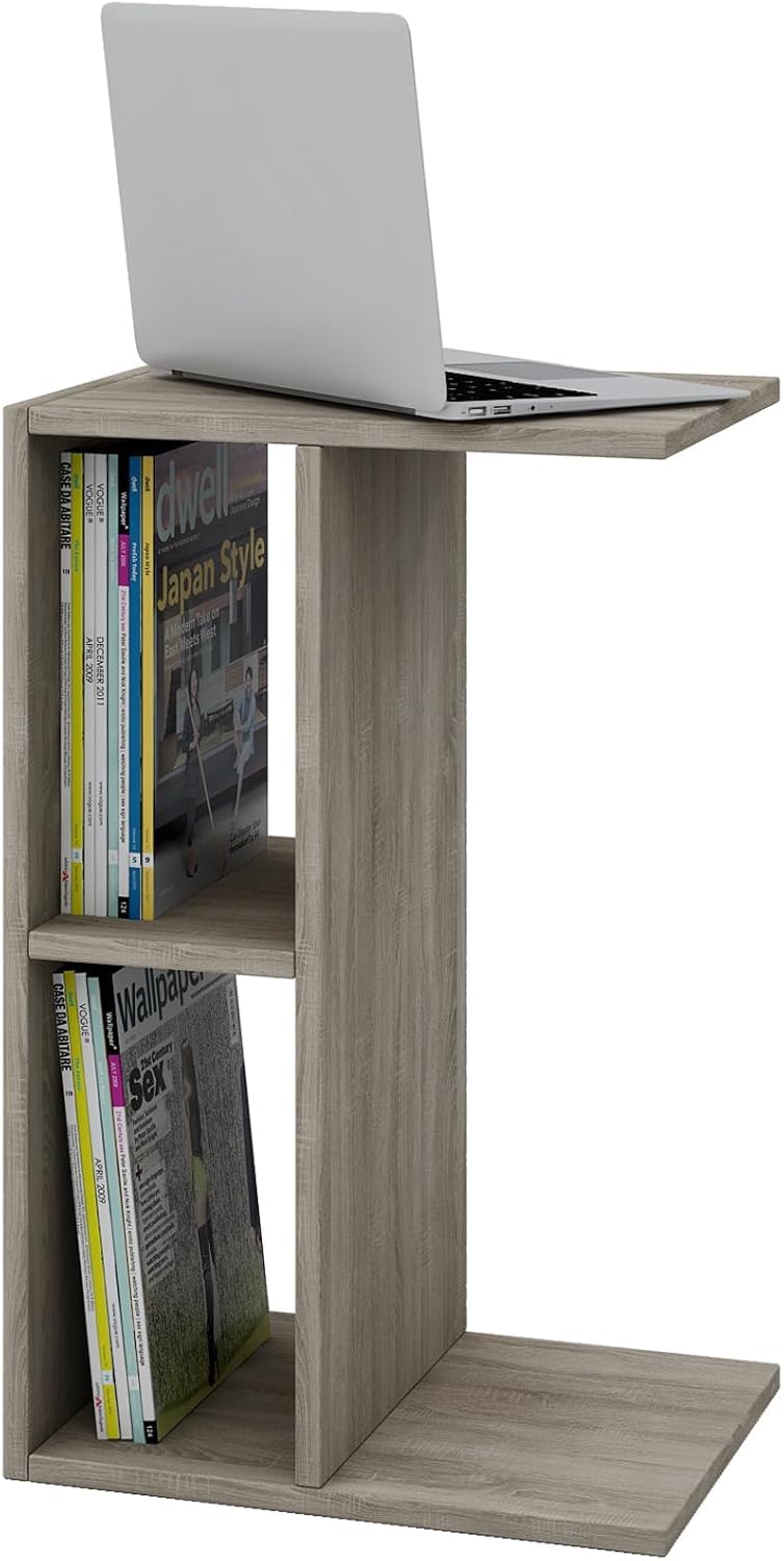 vcm-beistelltisch-wei-40x30x63-cm-2-f-cher-holzwerkstoff-wohnzimmer-deko image 6