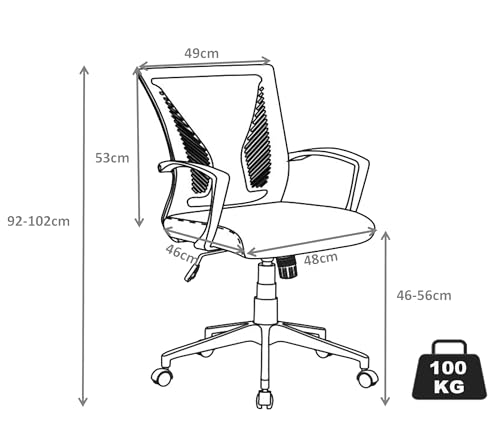 vcm-offilo-b-rostuhl-48x46x92-102-cm-stufenlos-h-henverstellbar-atmungsaktive-ny image 8