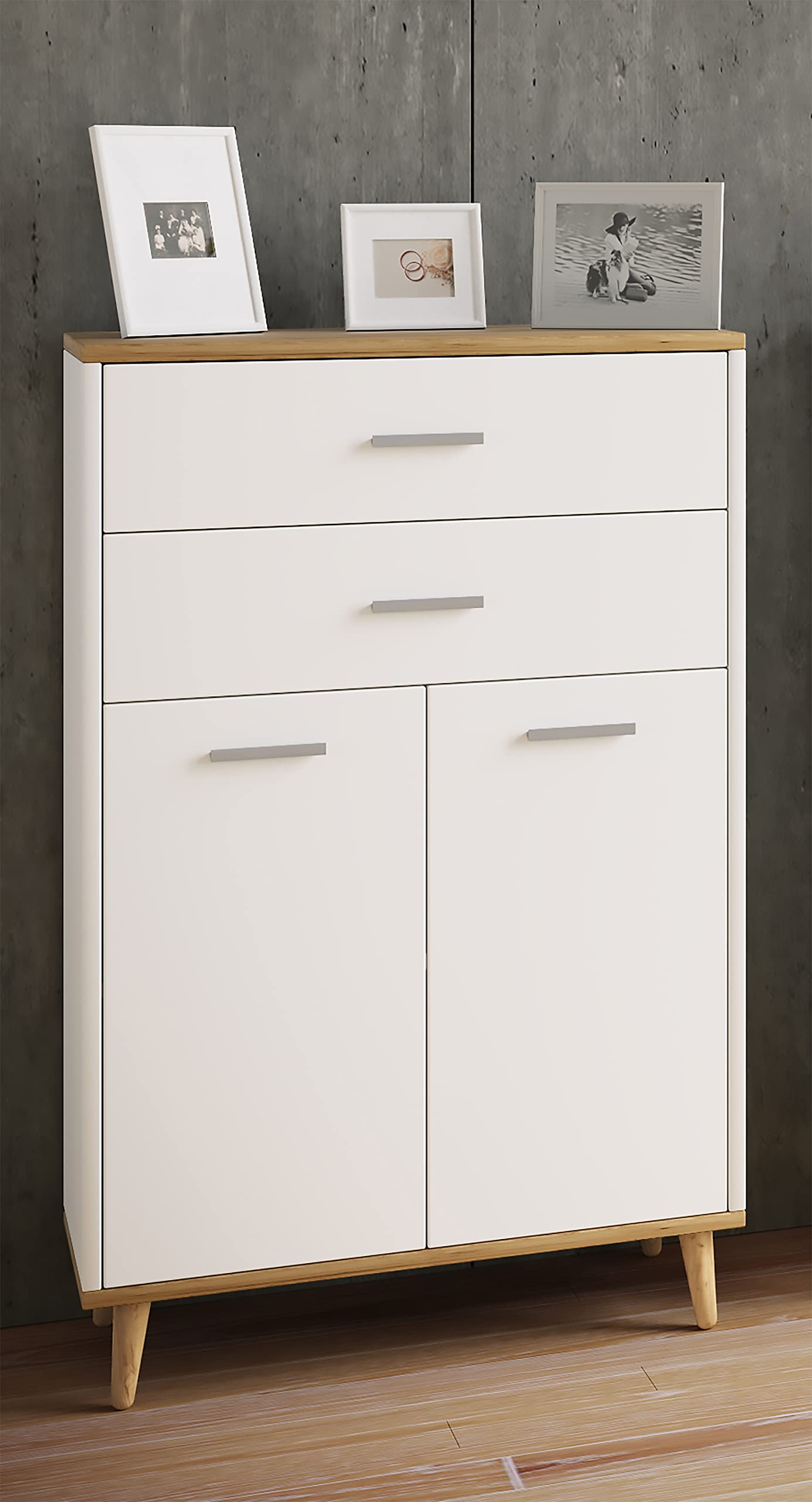 vcm-badm-bel-midischrank-wei-honig-eiche-60x28x97-cm-2-t-ren-2-f-cher-holz image 2