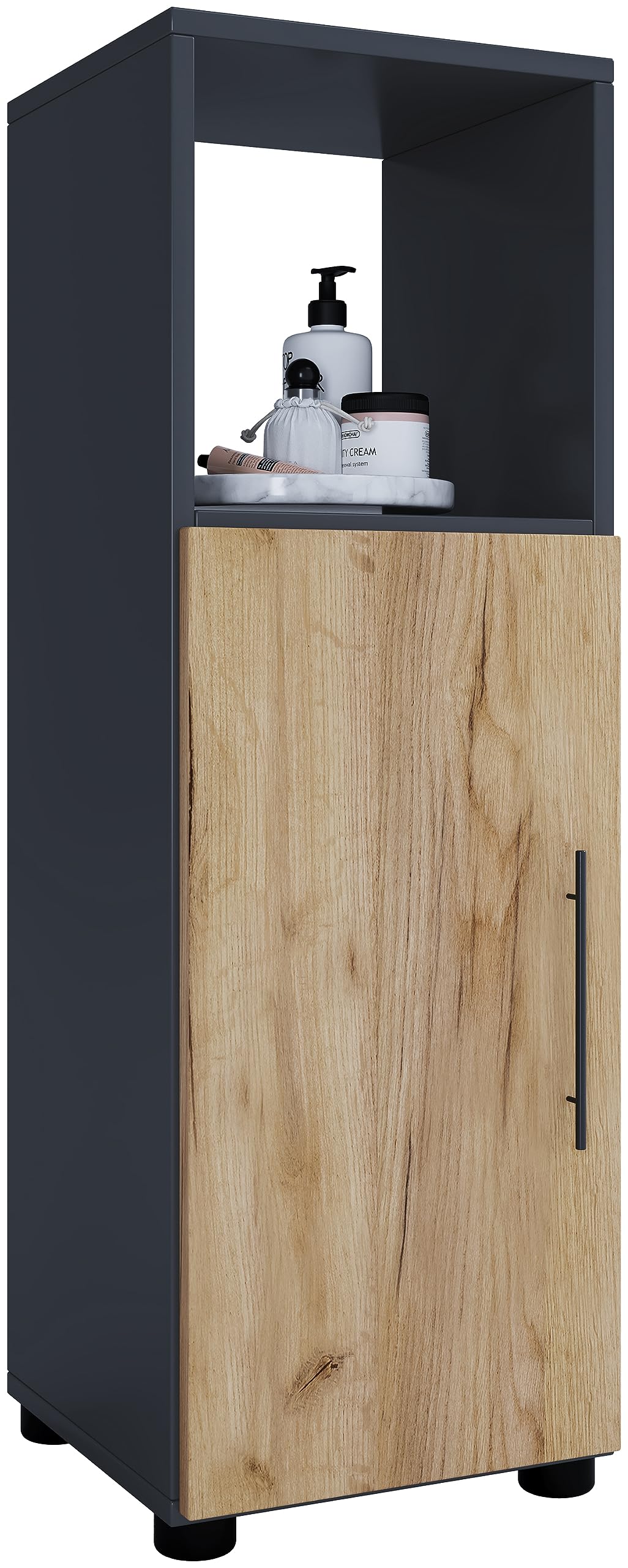 vcm-badm-bel-midischrank-wei-honig-eiche-31x30x93-cm-1-t-r-3-f-cher-holzwerkstof image 5