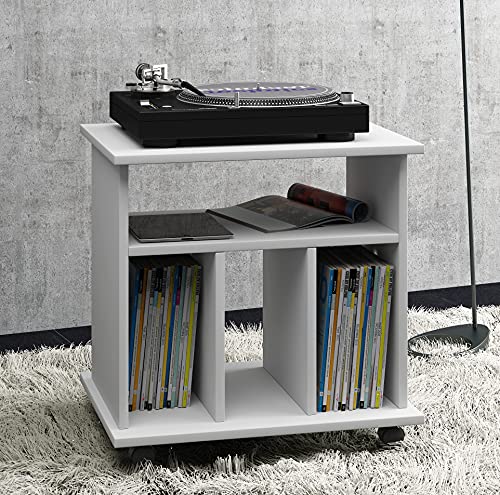 vcm-beistelltisch-wei-60x45x59-cm-mit-rollen-4-f-cher-holzwerkstoff-mobiler-sofa image 7