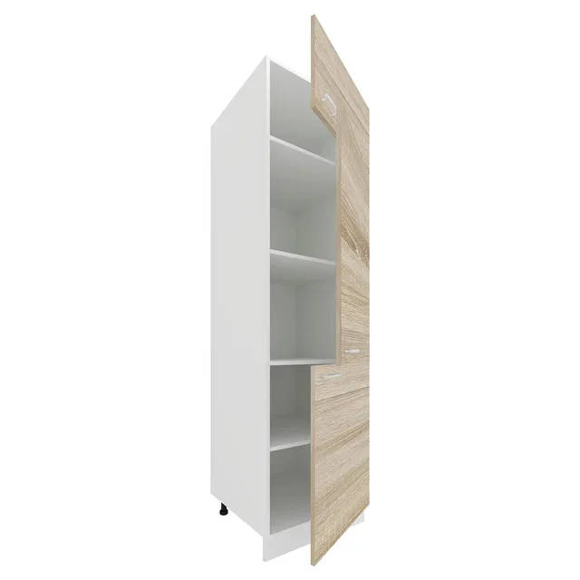 vcm-esilo-k-chenschrank-wei-sonoma-eiche-60-x-57-x-207-cm-3-t-ren-5-f-cher image 1