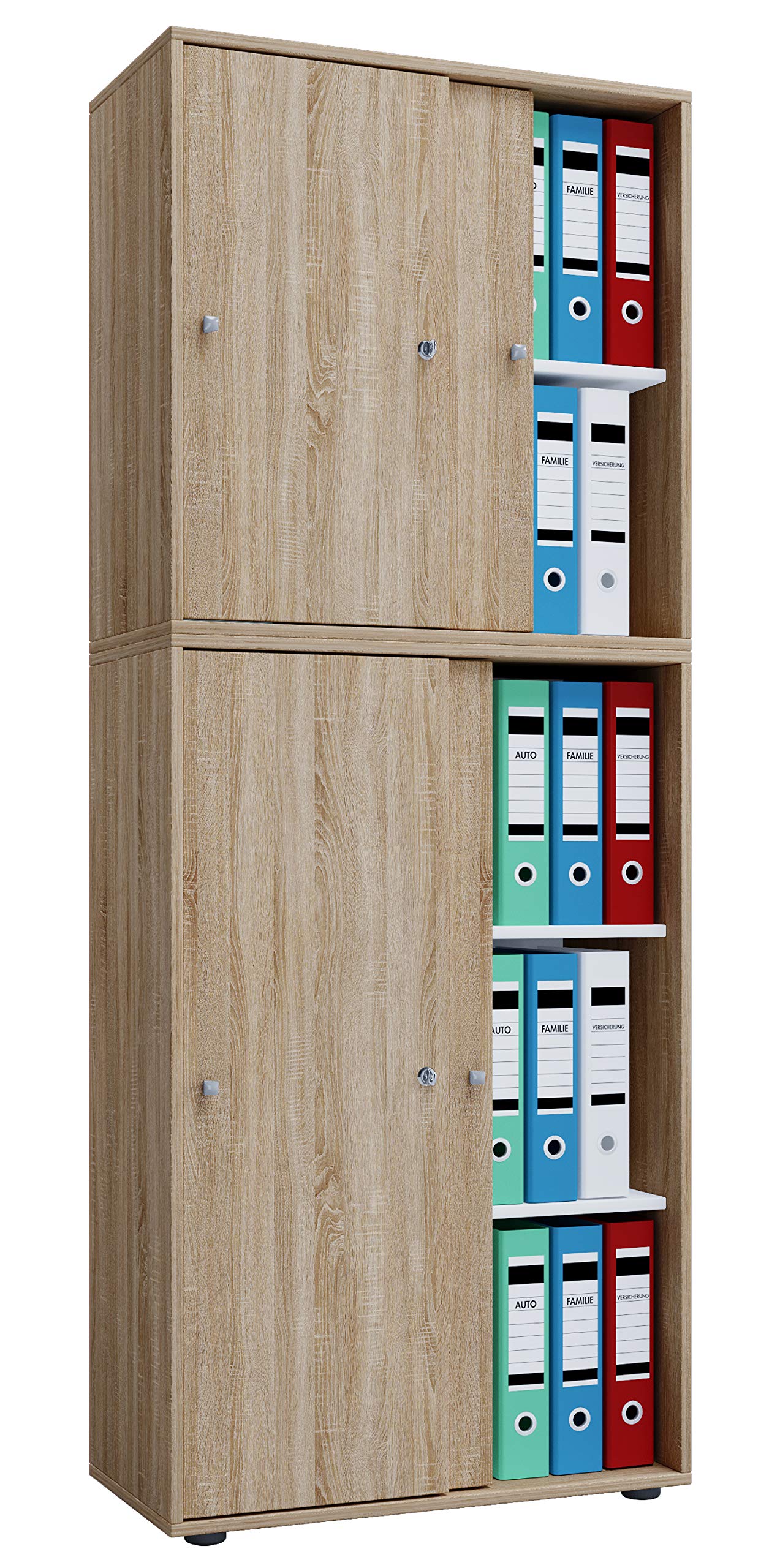 vcm-b-roschrank-lona-buche-70x37x184-cm-2-t-ren-5-f-cher-holzwerkstoff image 6