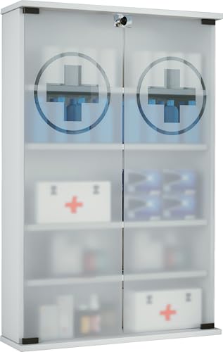 vcm-medizinschrank-wei-60x17x91-cm-2-t-ren-12-f-cher-holzwerkstoff image 8