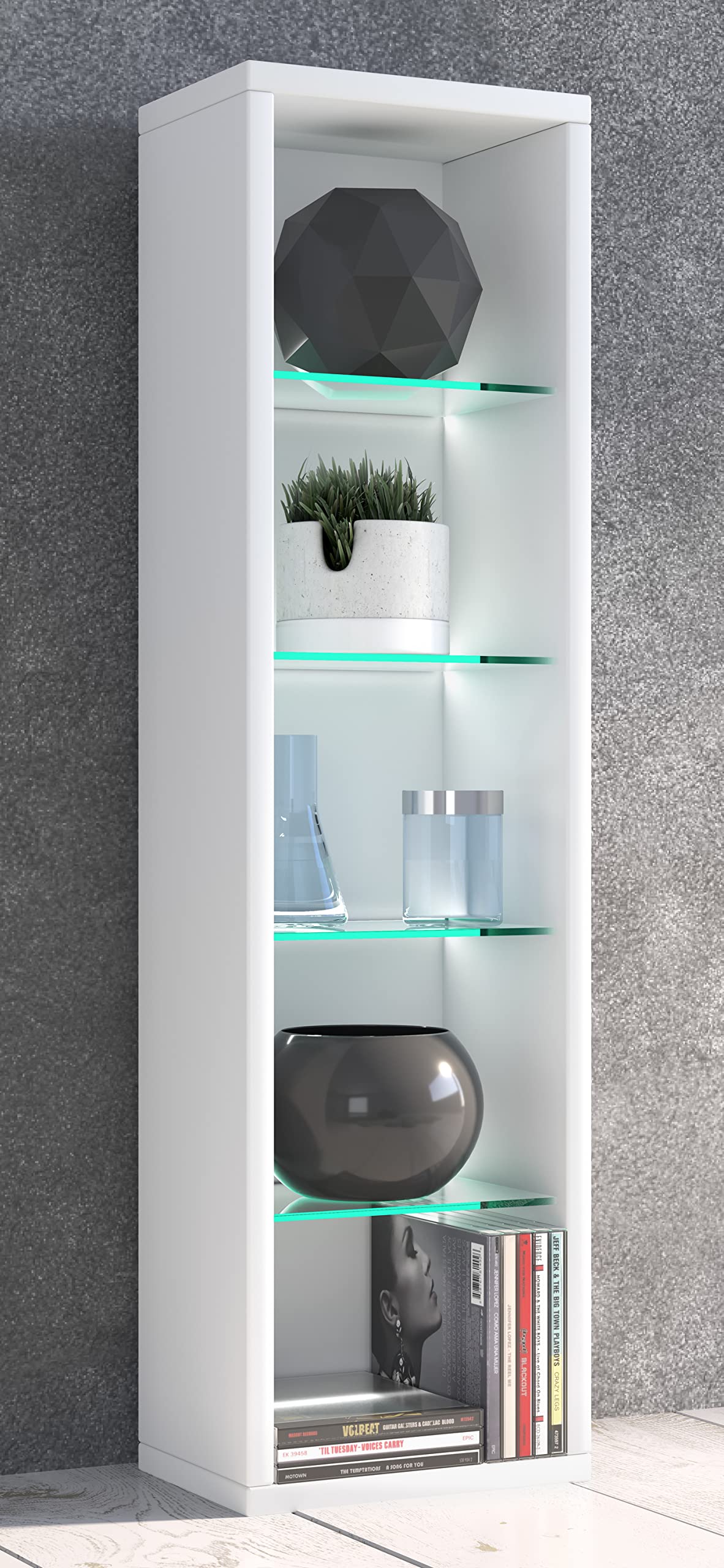 vcm-cd-regal-rasato-77-wei-stehendes-holzregal-mit-variablem-esg-sicherheitsglas image 2