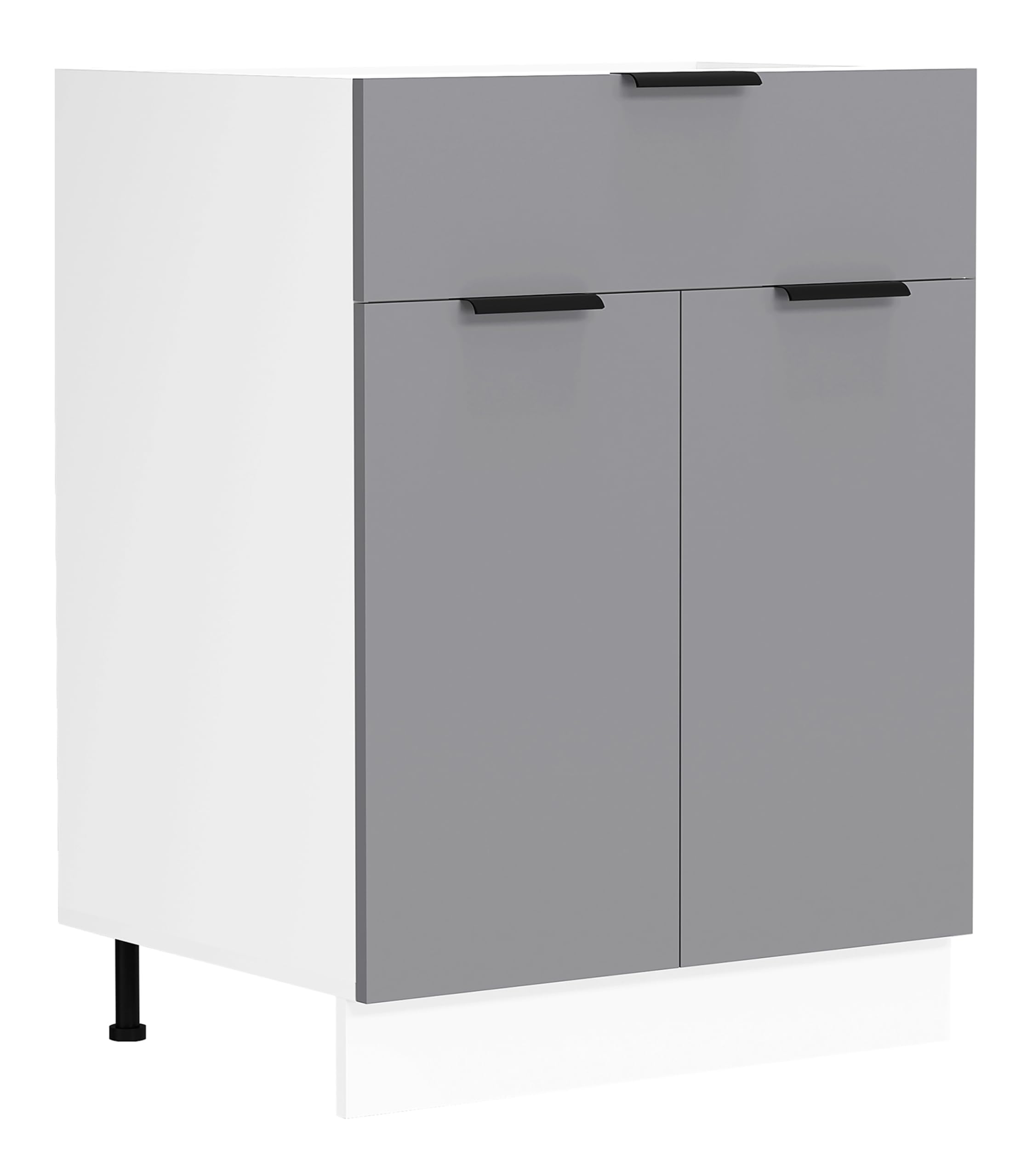 vcm-fasola-k-chenschrank-unterschrank-wei-60x46x82-cm-mit-2-dreht-ren-und-1-schu image 1