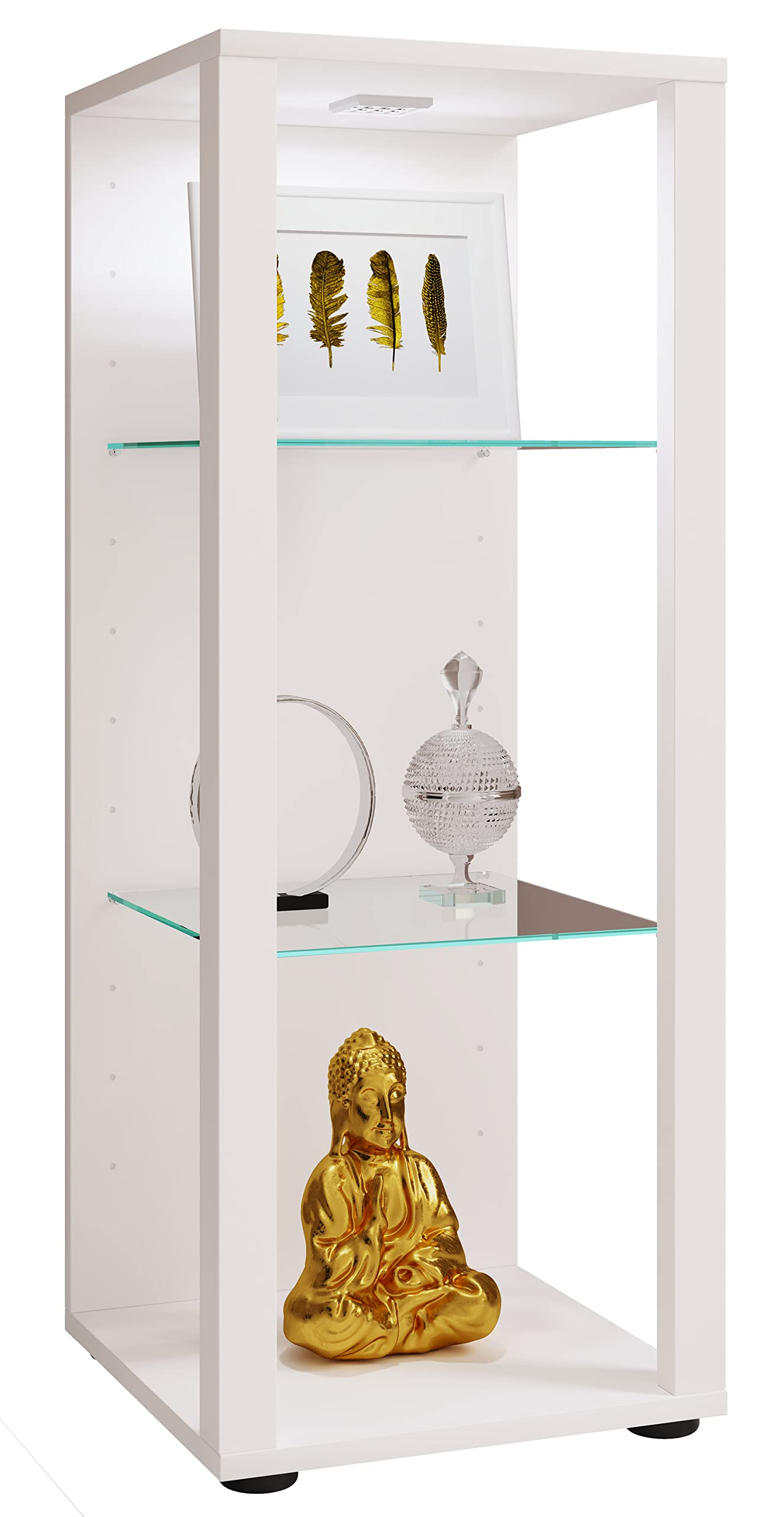 vcm-standvitrine-floka-pr-sentationsvitrine-35-x-35-x-90-cm-mit-3-offenen-f-cher image 4