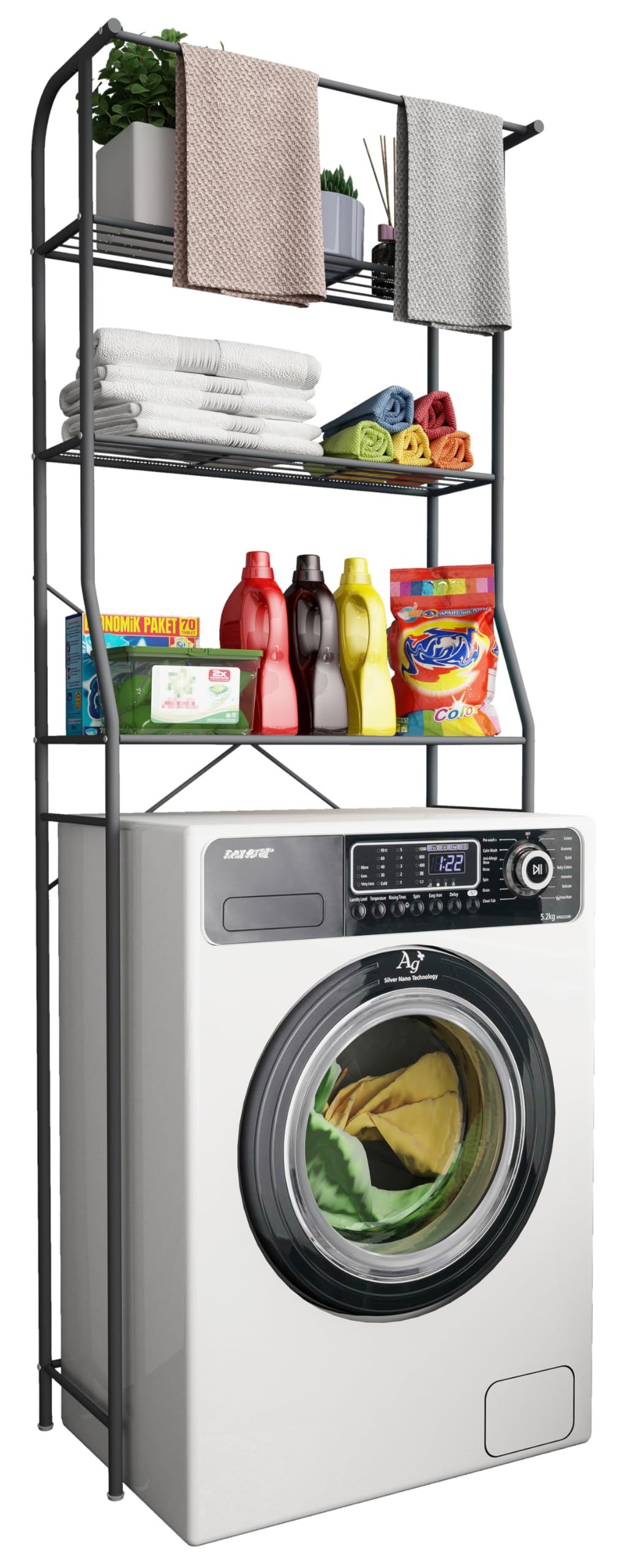 vcm-metall-berbauschrank-tubas-l-f-r-waschmaschine-167x60x24-cm-3-ablagen-metall image 1