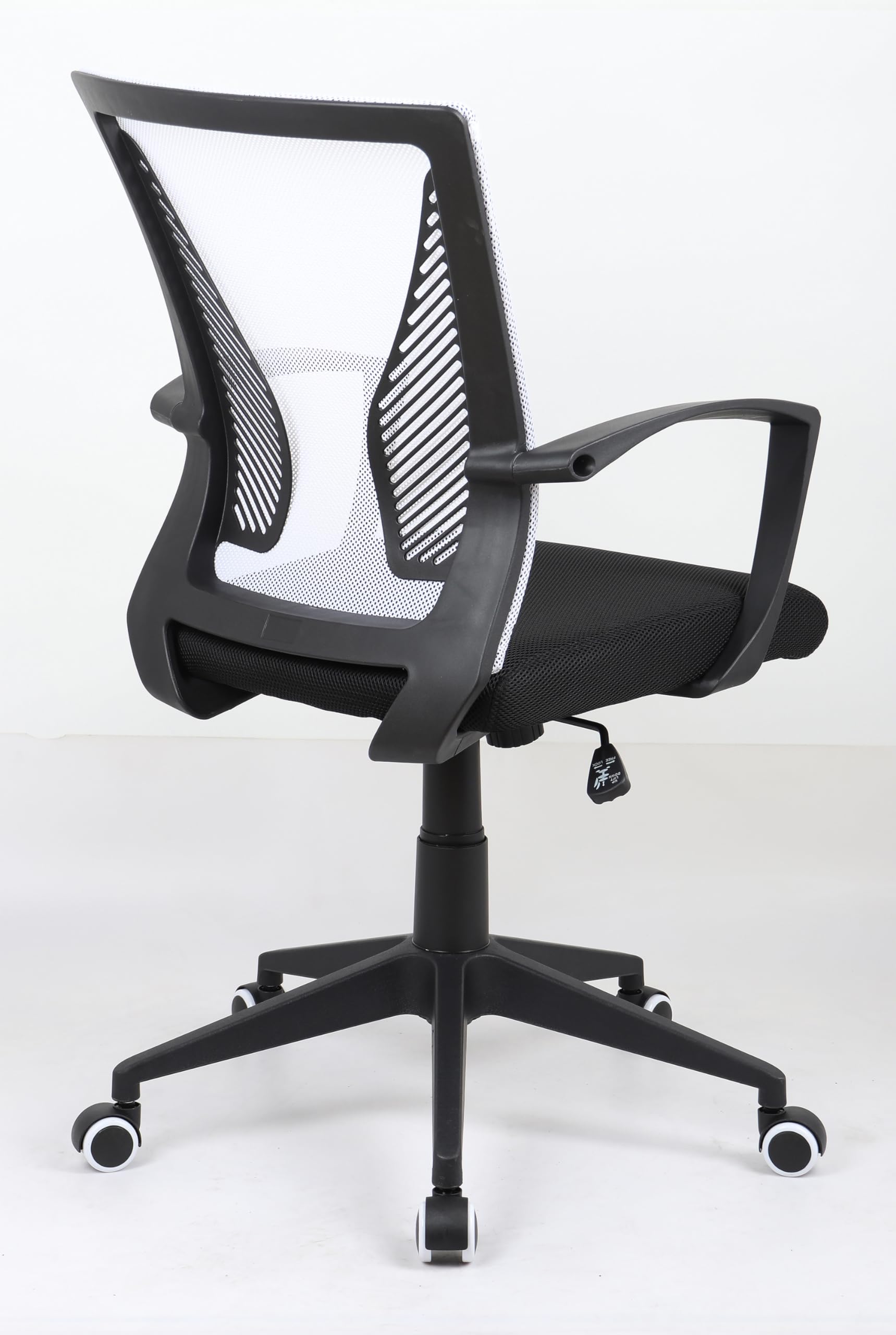 vcm-b-rostuhl-schwarz-wei-48x46x92-102-cm-h-henverstellbar-drehbar-stahl-ergonom image 5
