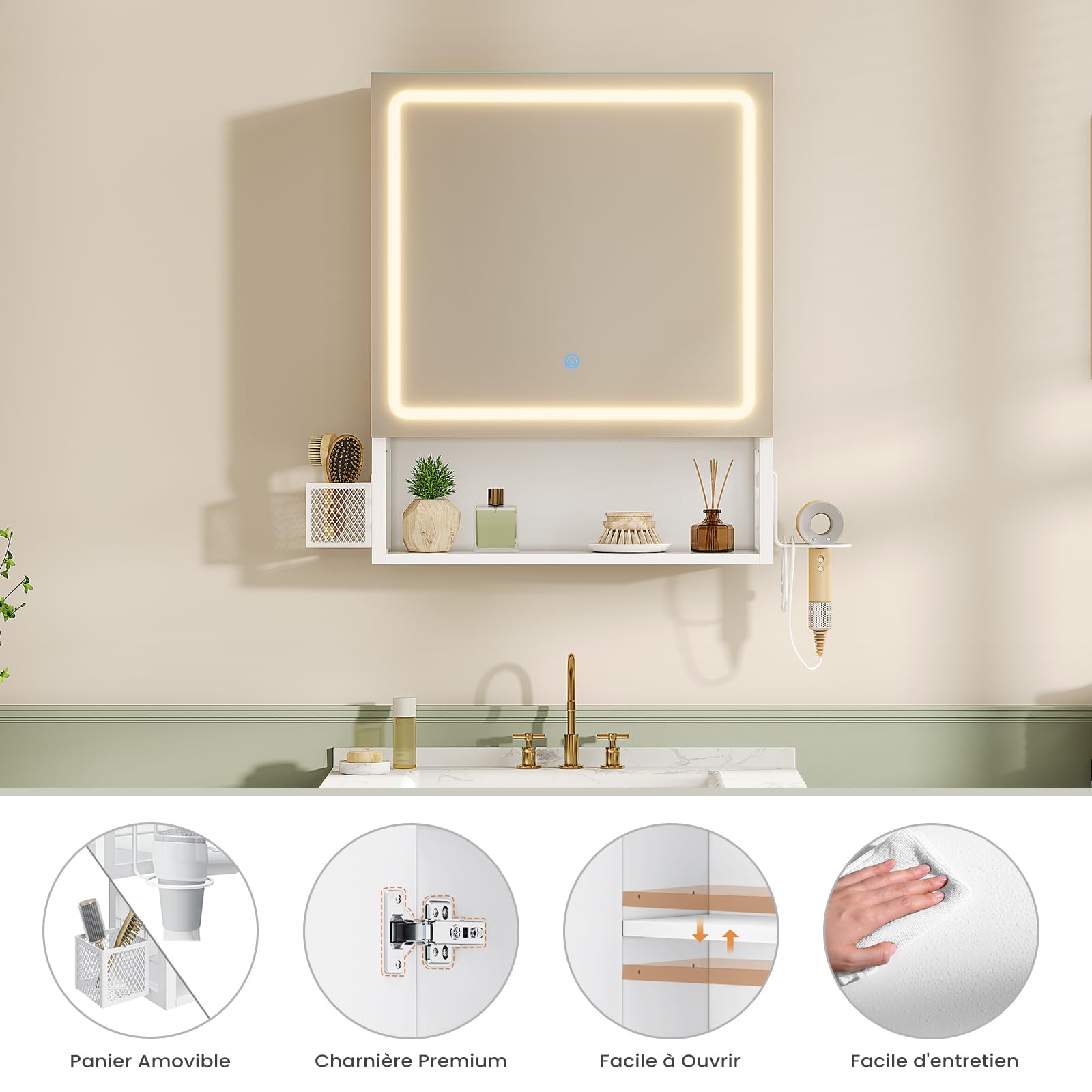 forabamb-spiegelschrank-wei-50x16x60-cm-mit-led-beleuchtung-3-lichtfarben-verste image 7