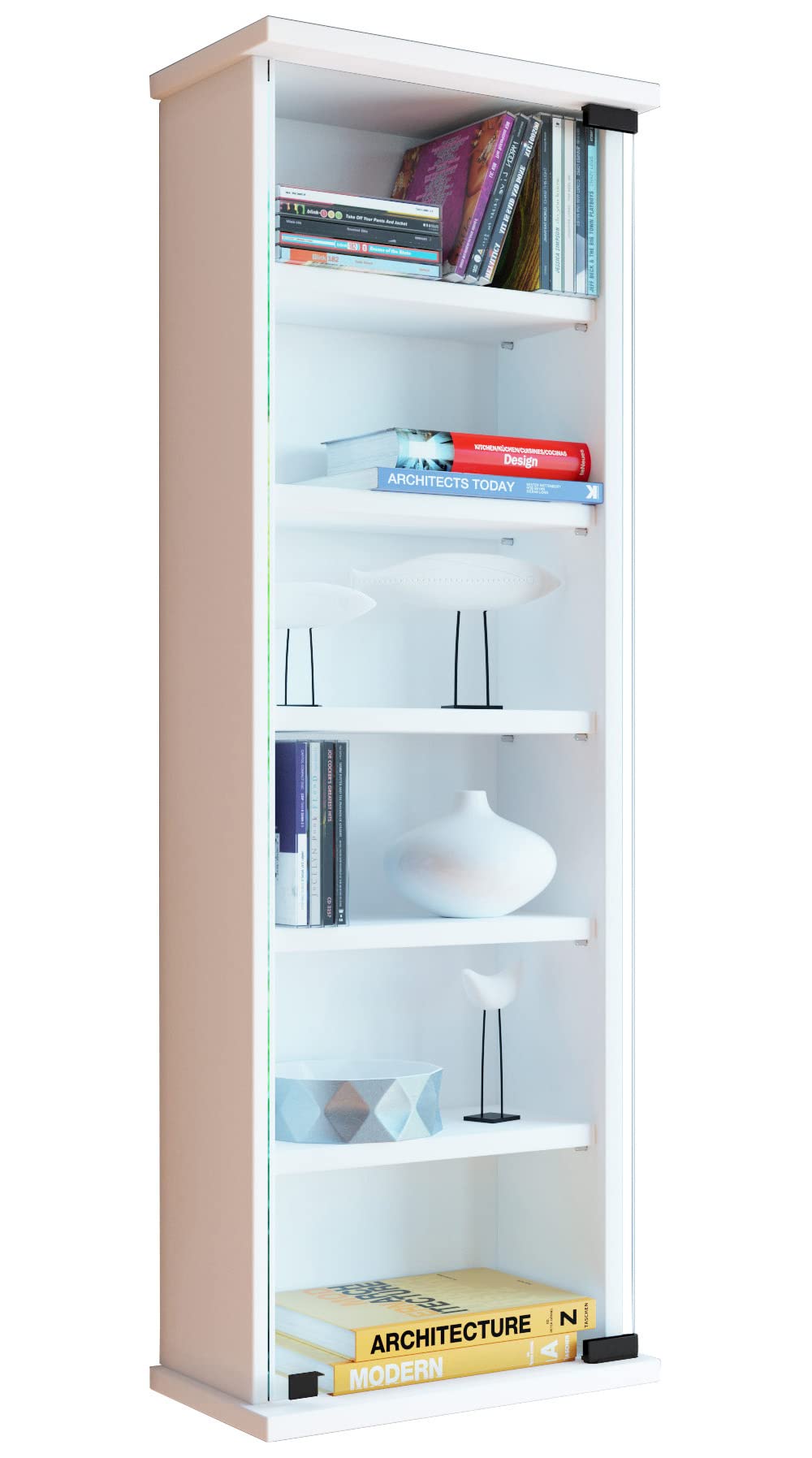 vcm-cd-dvd-regal-buche-31x18x92-cm-1-glast-r-6-f-cher image 7