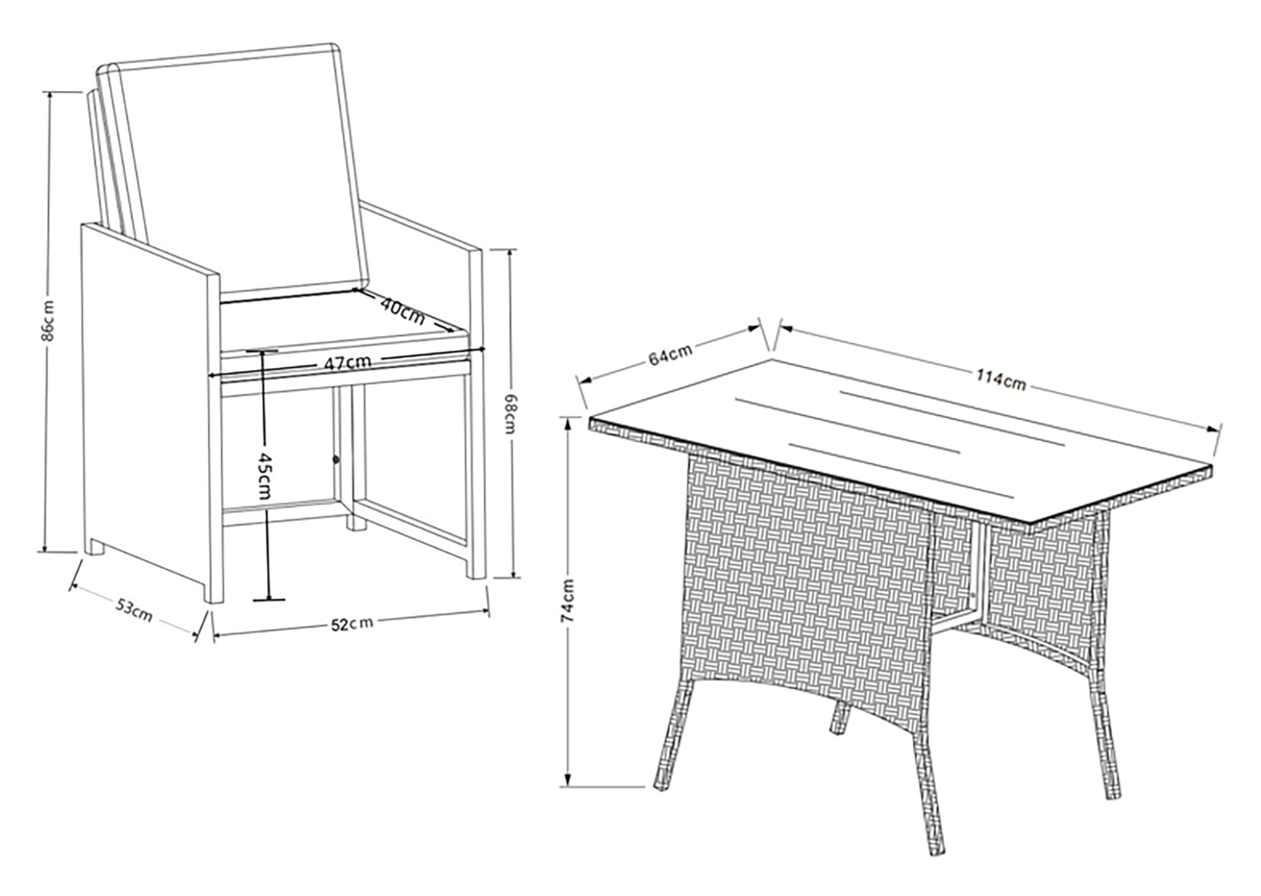 vcm-3-teiliges-gartenm-bel-set-raloso-rattan-sitzgruppe-1-tisch-114x64-cm-2-st-h image 6