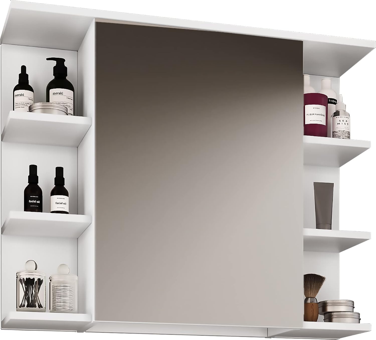 vcm-badm-bel-spiegelschrank-wei-80-x-21-x-64-cm-badspiegelschrank-mit-1-t-r-und- image 1