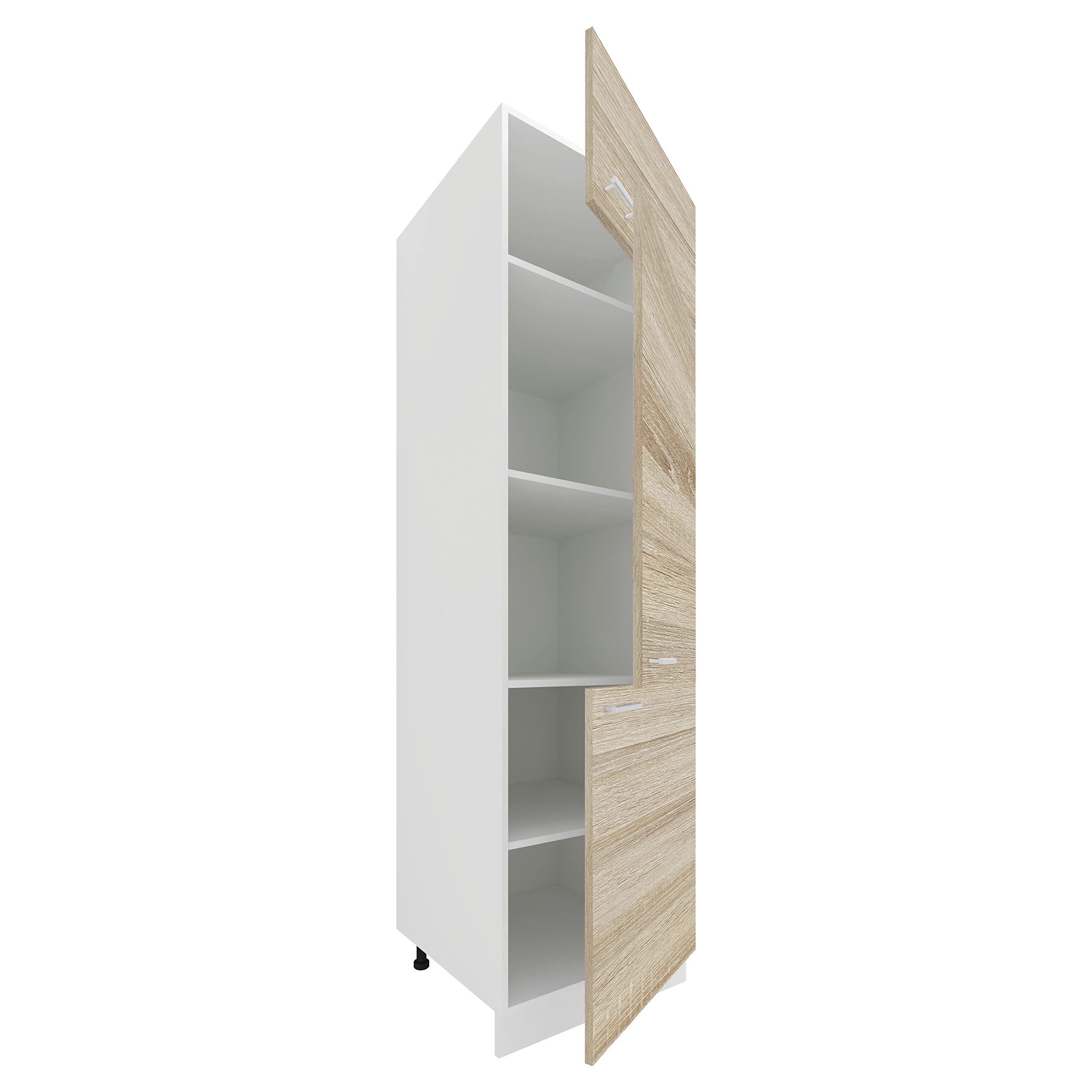 vcm-esilo-k-chenschrank-wei-sonoma-eiche-60-x-57-x-207-cm-3-t-ren-5-f-cher image 1