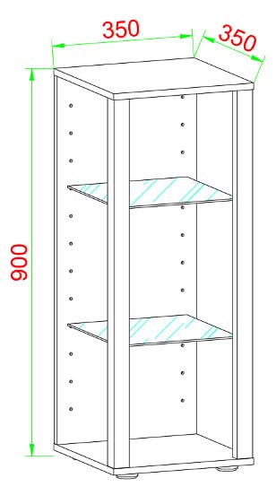 vcm-standvitrine-floka-pr-sentationsvitrine-35-x-35-x-90-cm-mit-3-offenen-f-cher image 7