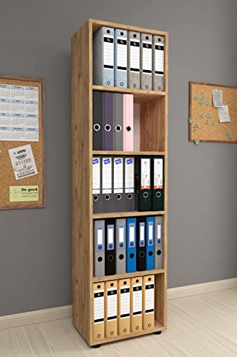 vcm-b-roregal-ulas-5f-holzregal-stehend-178-x-49-x-32-cm-5-offene-f-cher image 7
