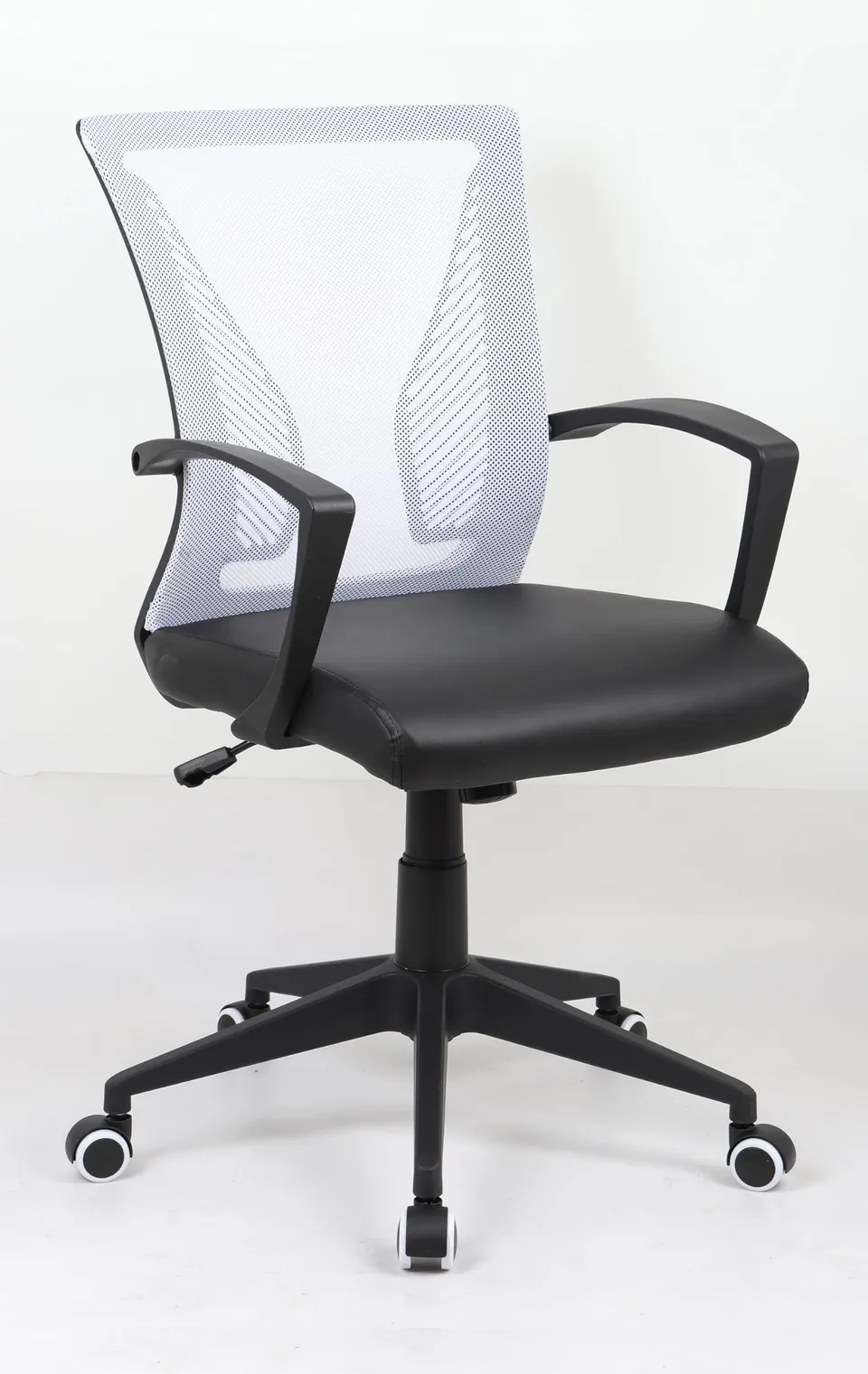 vcm-b-rostuhl-schwarz-wei-48x46x92-102-cm-stufenlos-h-henverstellbar-kunstleder- image 1