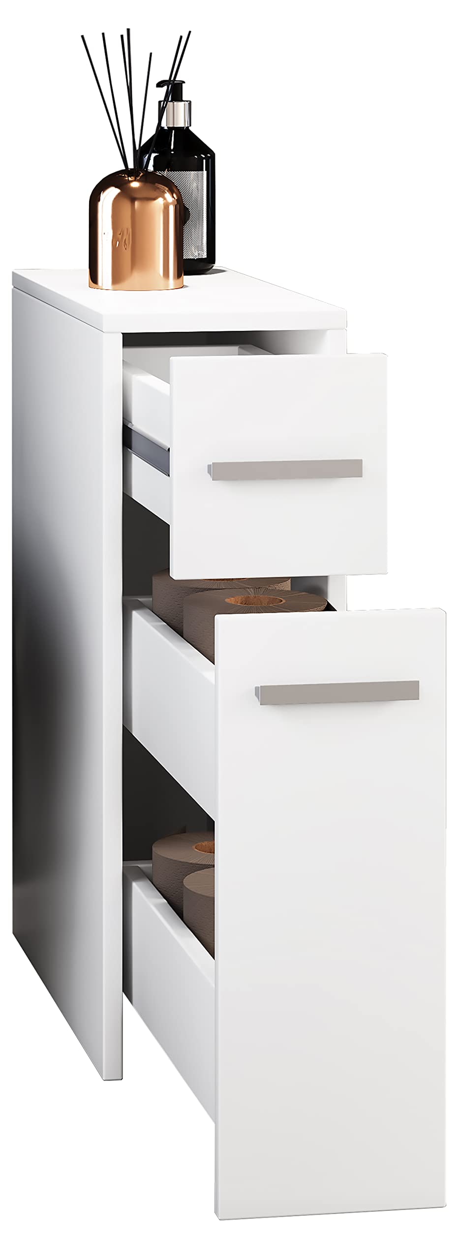 vcm-badm-bel-midischrank-wei-schwarz-20x45x61-cm-2-schubladen-hochschrank-f-r-sc image 6