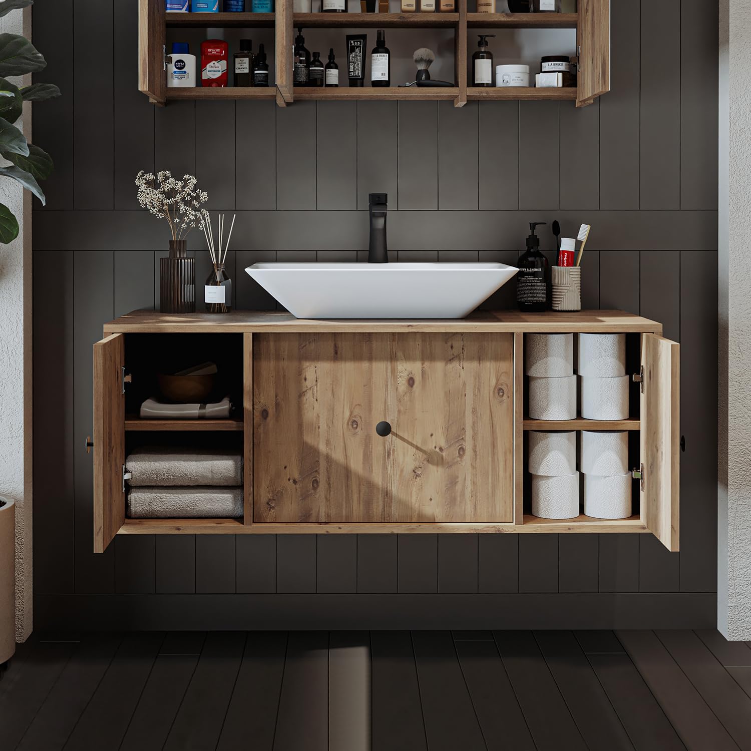 roomart-badezimmerm-bel-set-gusto-120-cm-4-teilig-eiche-mit-keramik-waschbecken image 6