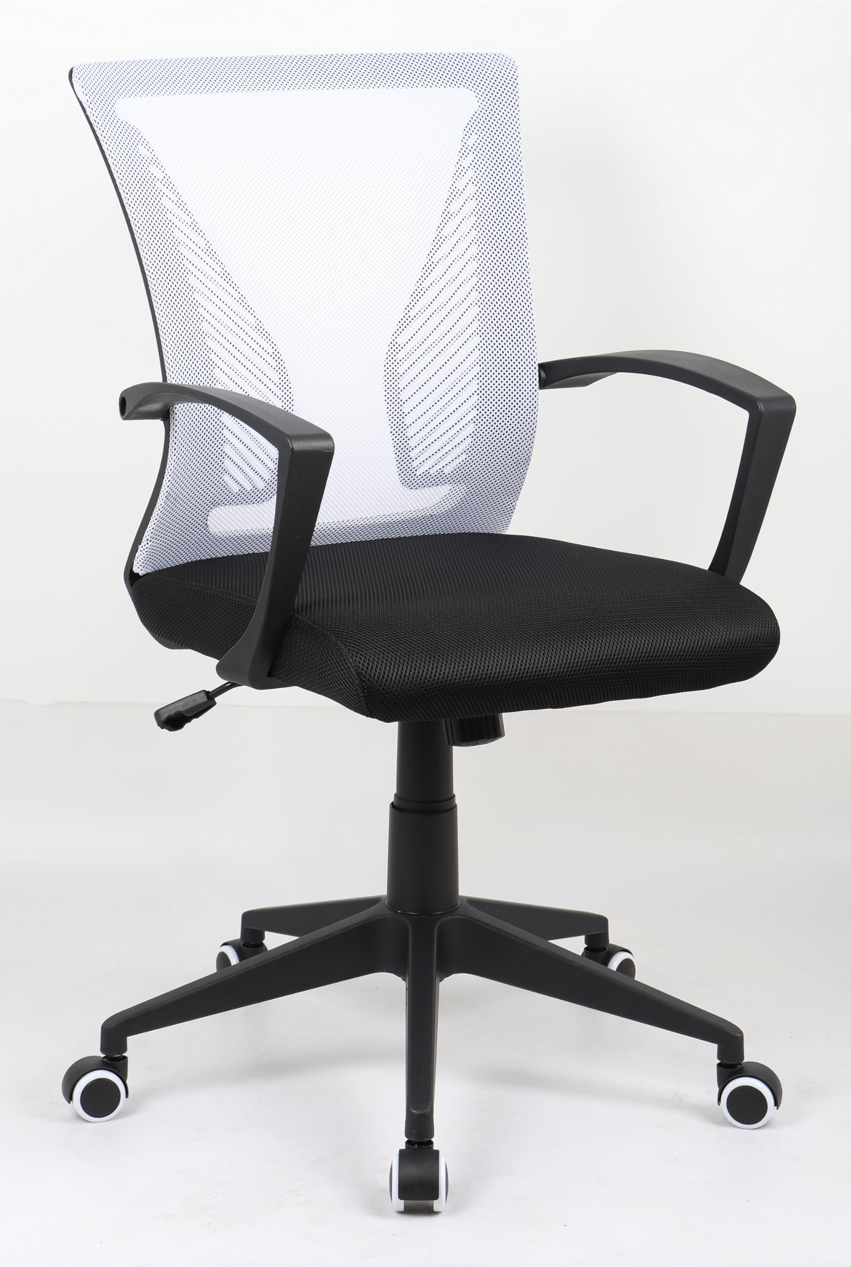 vcm-b-rostuhl-schwarz-wei-48x46x92-102-cm-h-henverstellbar-drehbar-stahl-ergonom image 3