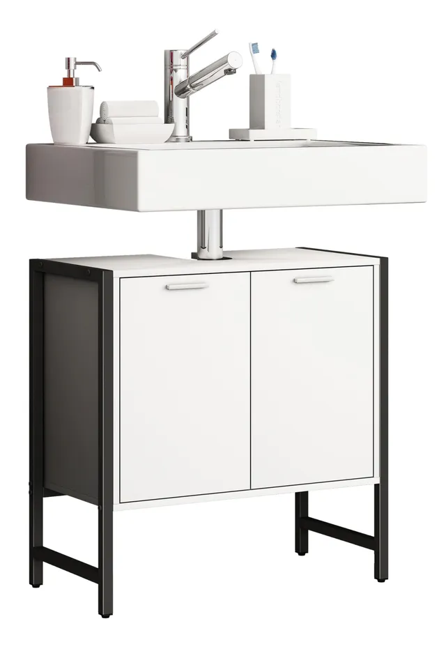 vcm-waschbeckenunterschrank-vilosa-wei-60-x-30-x-60-cm-2-t-ren-1-fach image 1