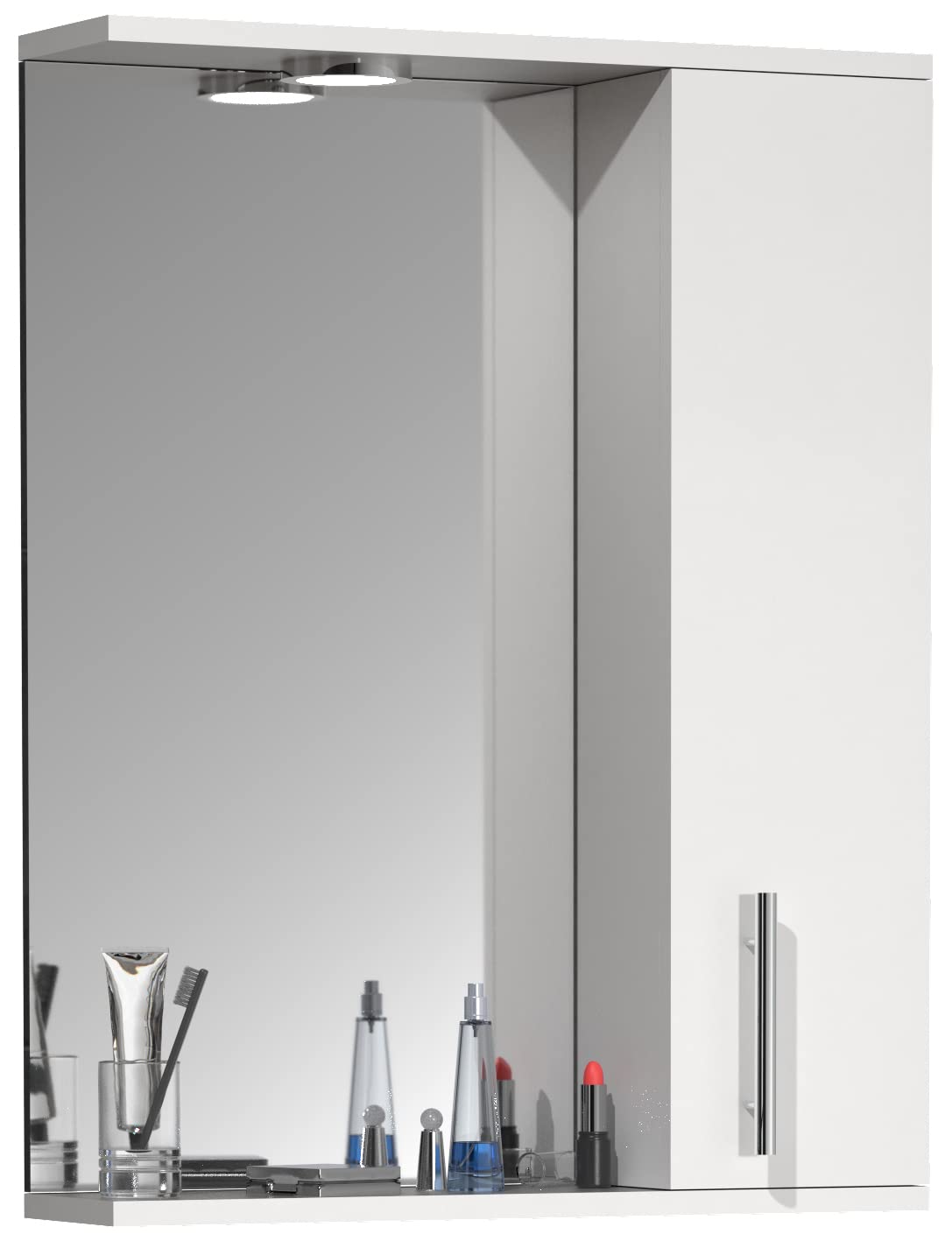 vcm-badm-bel-spiegelschrank-wei-55x14x71-cm-1-t-r-3-f-cher-holzwerkstoff image 1