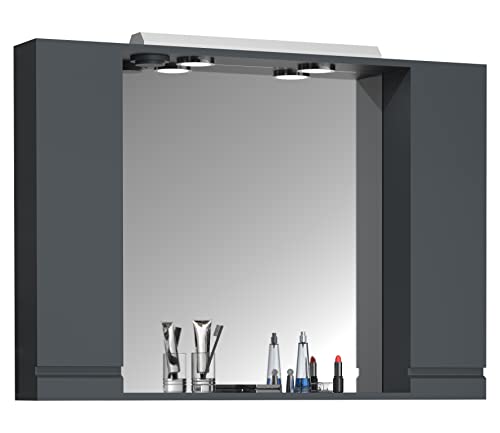 vcm-badm-bel-spiegelschrank-anthrazit-100-x-14-x-71-cm-mit-2-dreht-ren-und-3-f-c image 5