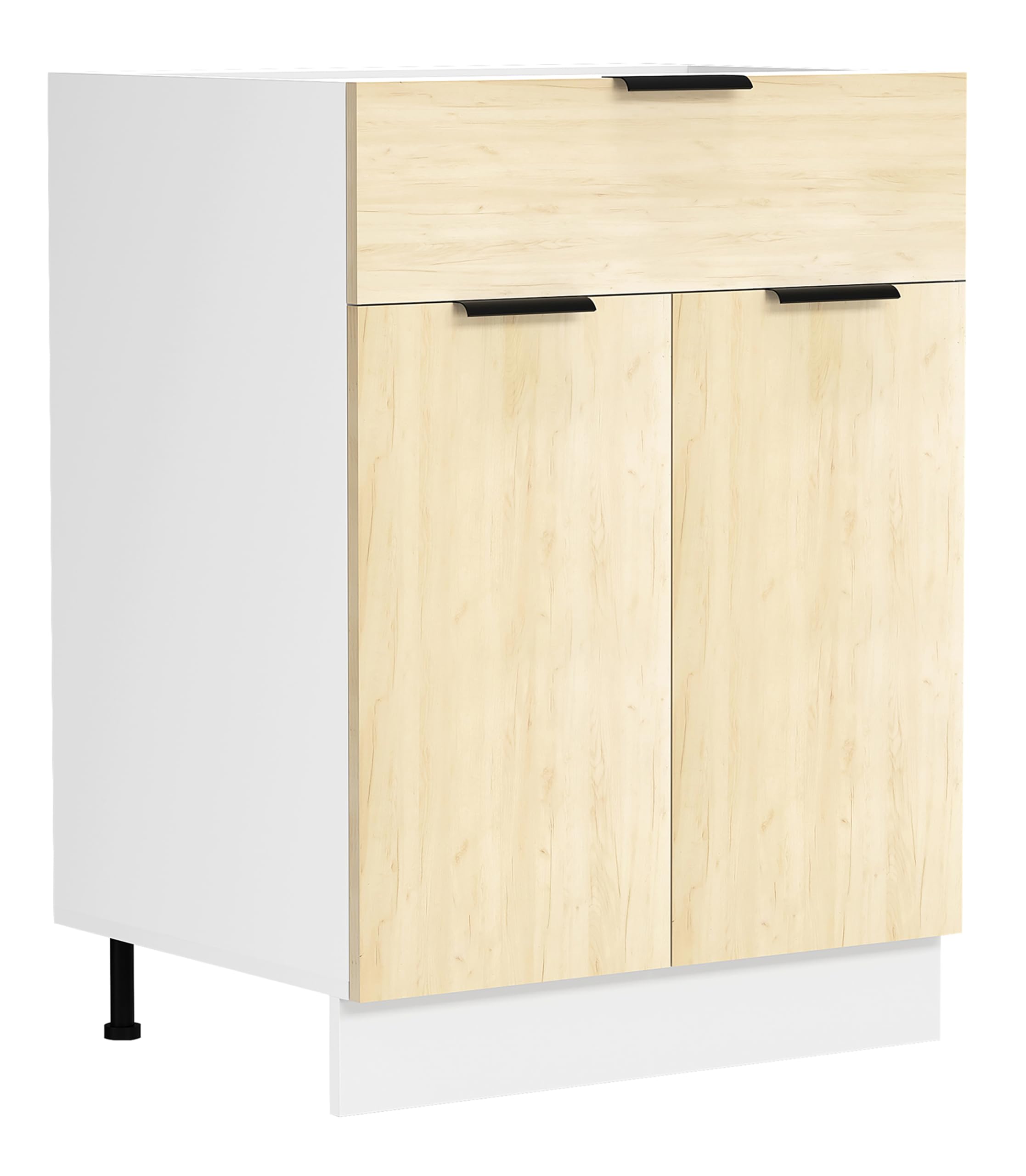 vcm-k-chenm-bel-unterschrank-wei-honig-eiche-60x46x82-cm-anrichte-mit-2-t-ren-un image 1